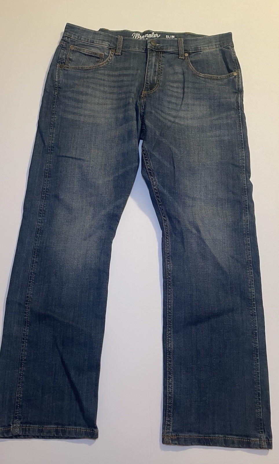 Wrangler Retro Slim Boot Jeans Mens 36×30 Blue Dark Wash Western Cowboy Denim