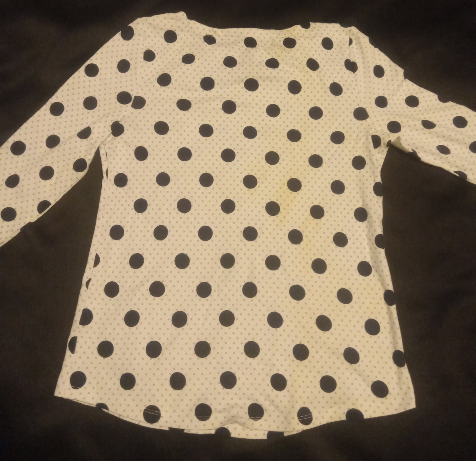 Charter Club Women’s Small White Polka Dot Boat Neck Top NWT (Read Description)