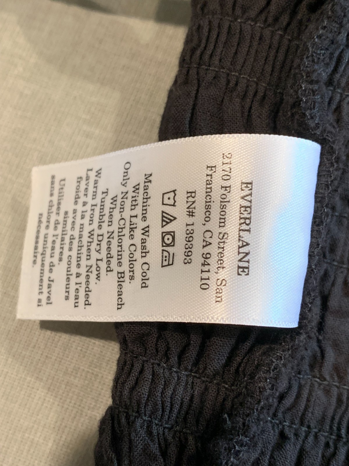 Everlane Off The Shoulder Top Medium Black Sleeveless Blouse M Comfort Stretch