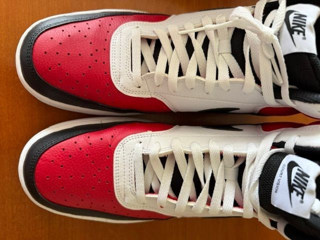 Nike Court Vision Mid Basketball Sneakers Men’s US Size 14 Red/white /black NEW