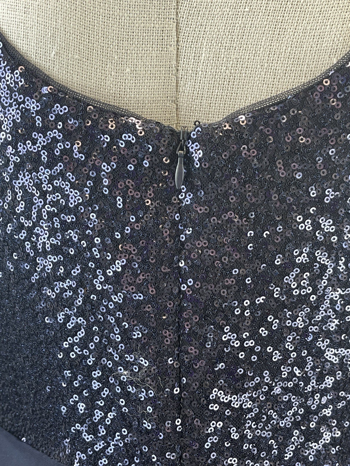 LAUREN RALPH LAUREN Size 10 Navy Polyester/Elastane Sequined Dress NWT