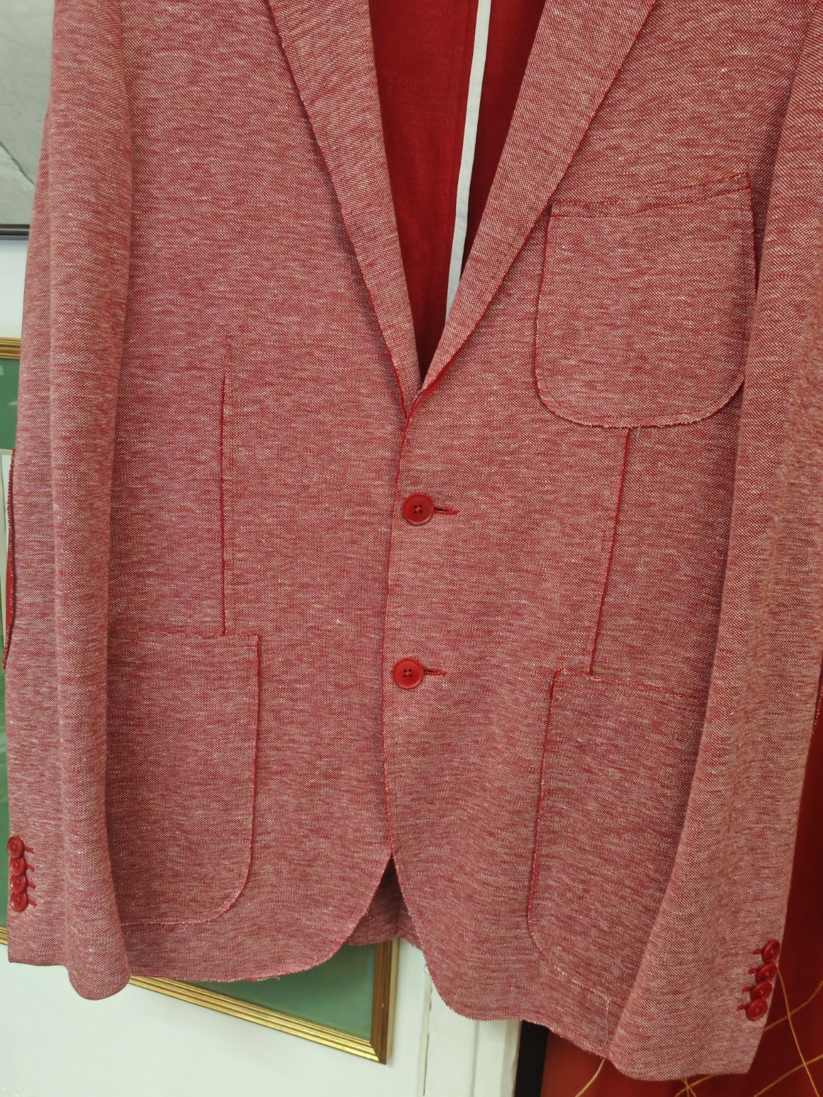 TAGLIATORE 700€ Men’s Blazer Jacket Linen & Cotton Size EU48 ( S ) Made in Italy