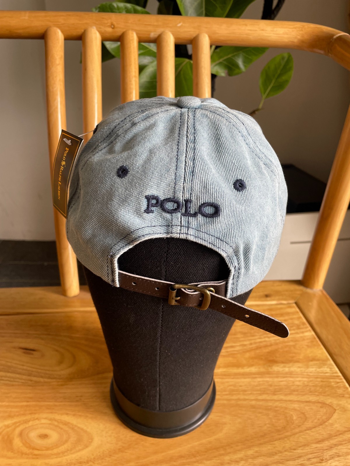 Polo Men’s Denim Blue Embroidered Adjustable Baseball Cap Casual Hat