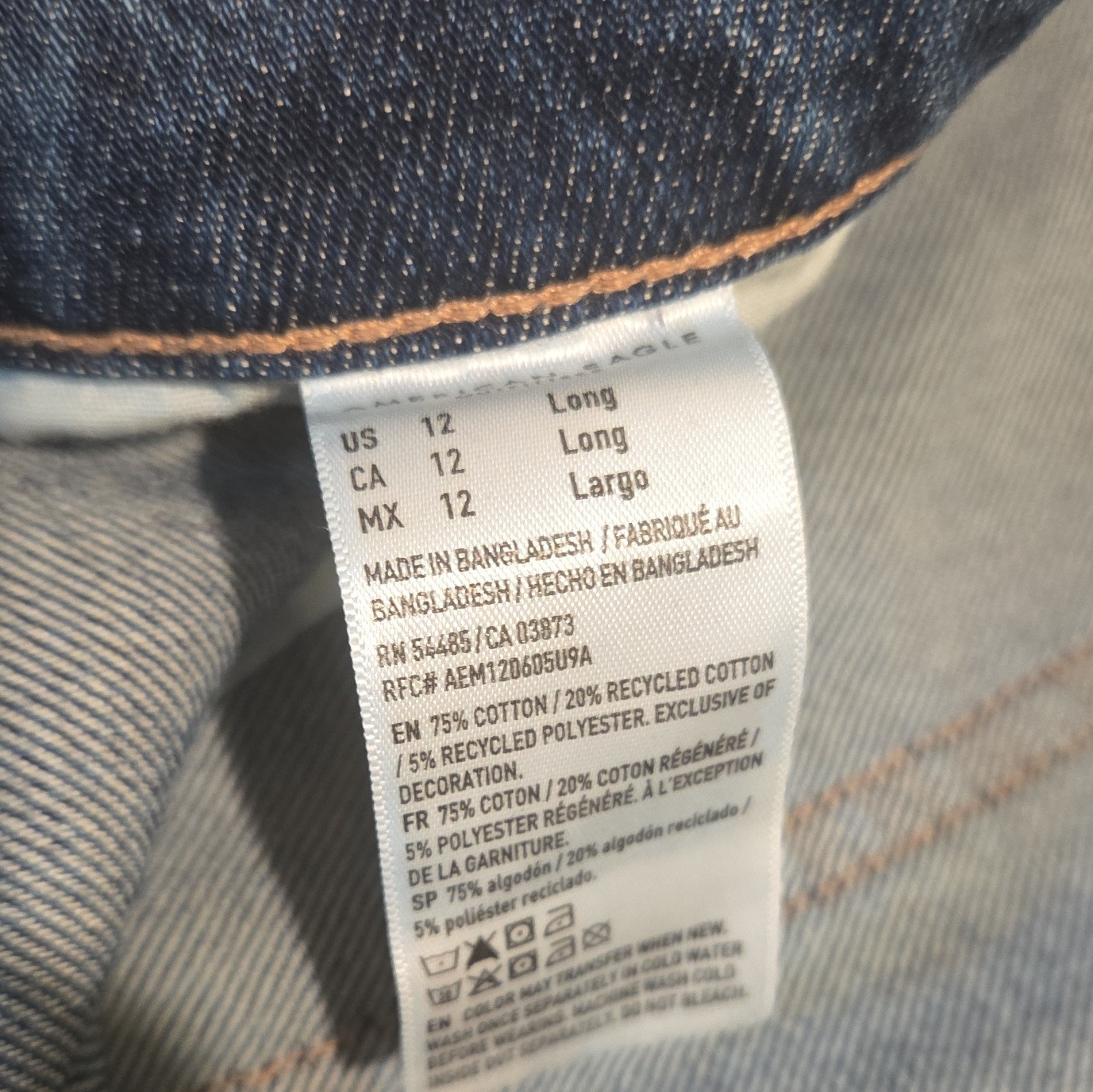 American Eagle Women’s Super High-Rise Baggy Wide-Leg Dark Jeans Sz 12 Long