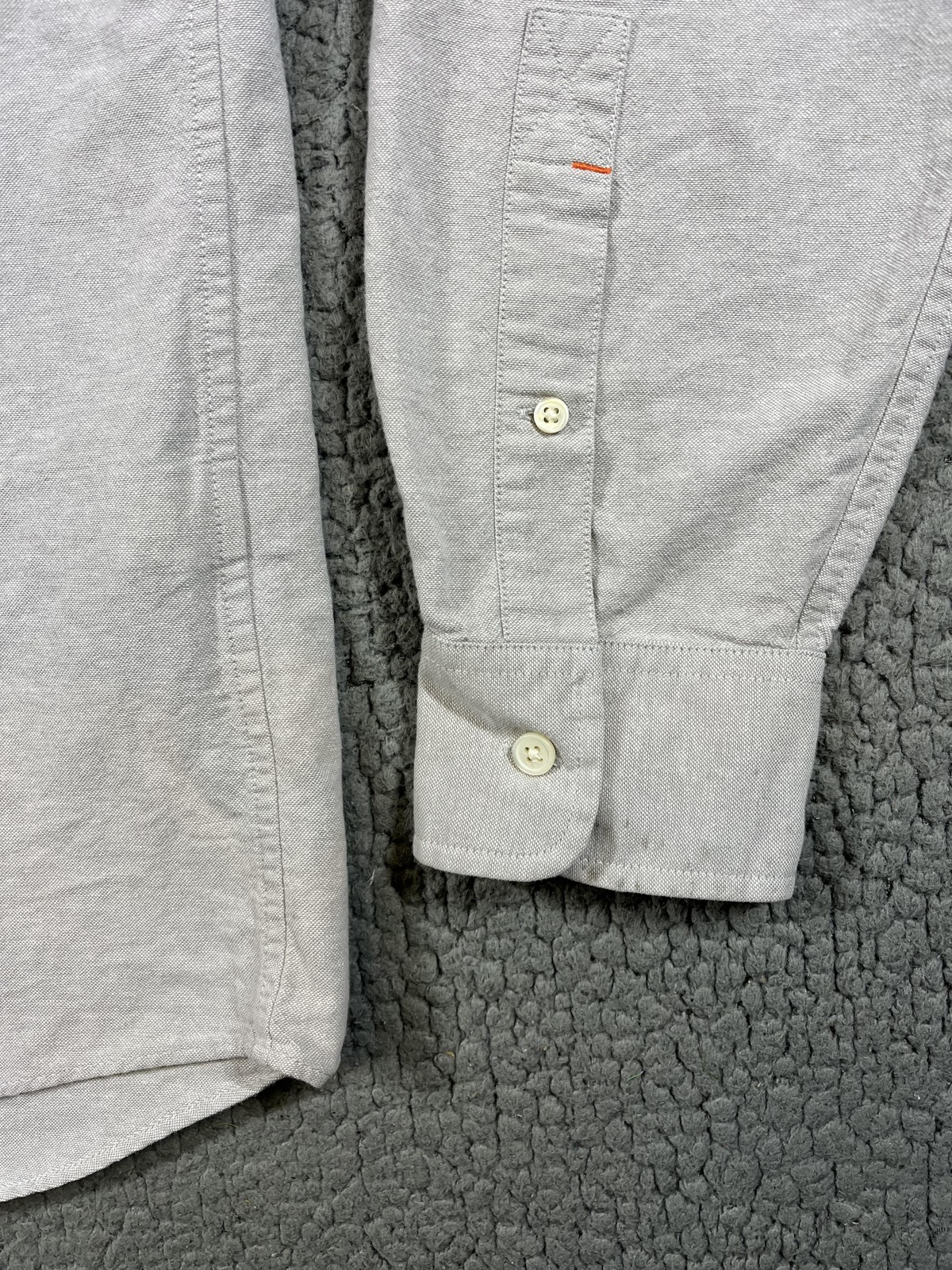 Jack Spade Shirt Mens Medium Gray Oxford Button Down Long Sleeve Cotton Casual