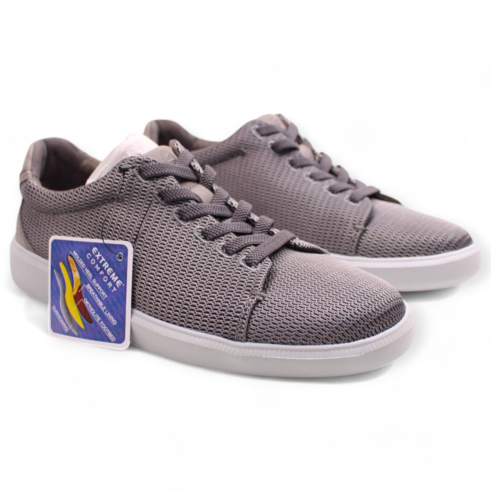 Clarks Cambro Low Mens Casual Sneakers Gray Mesh US 8 New With Box