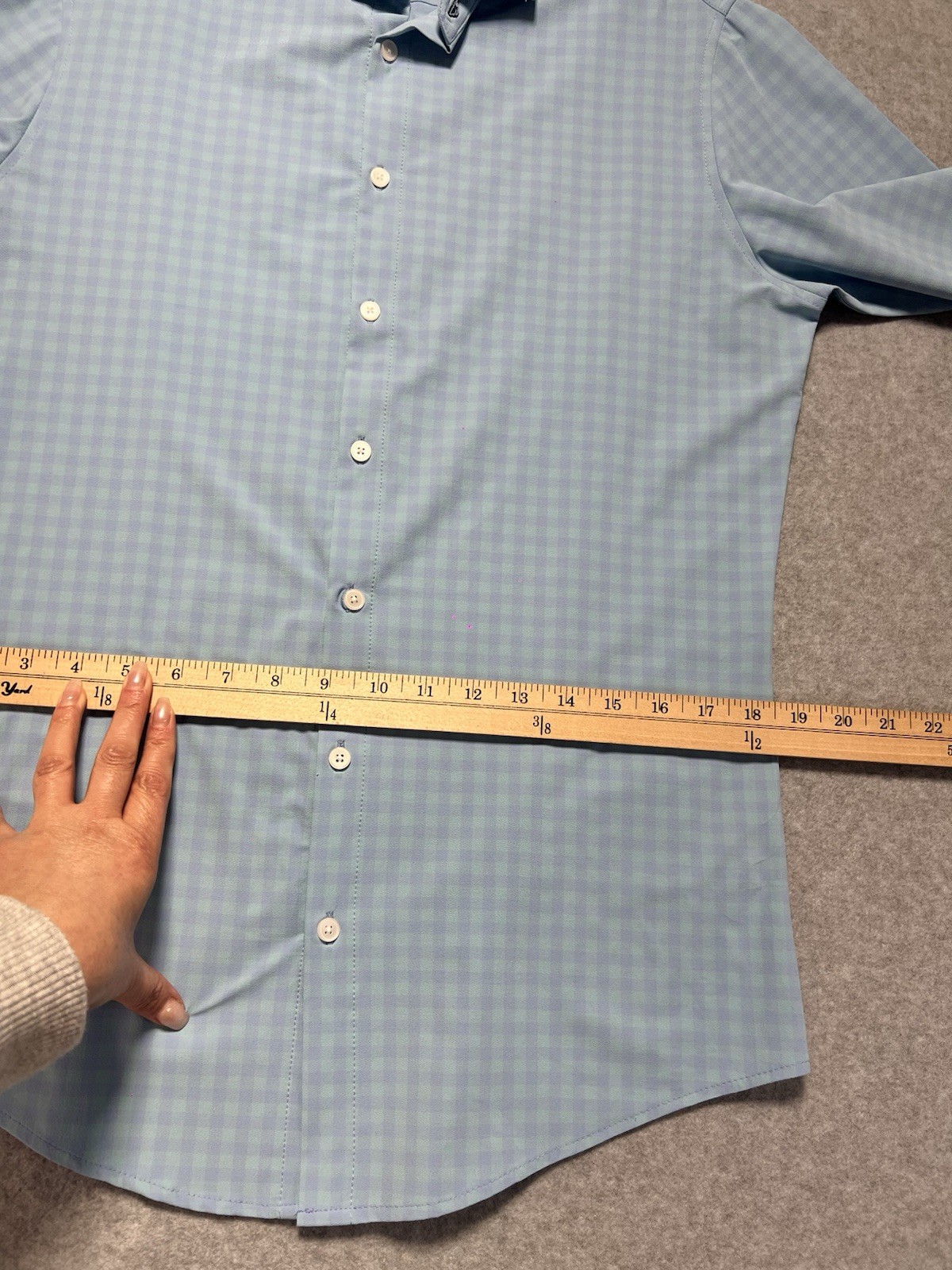 Mizzen+Main Performance Menswear Men’s Long Sleeve Shirt, Small, Plaid, Trim Fit