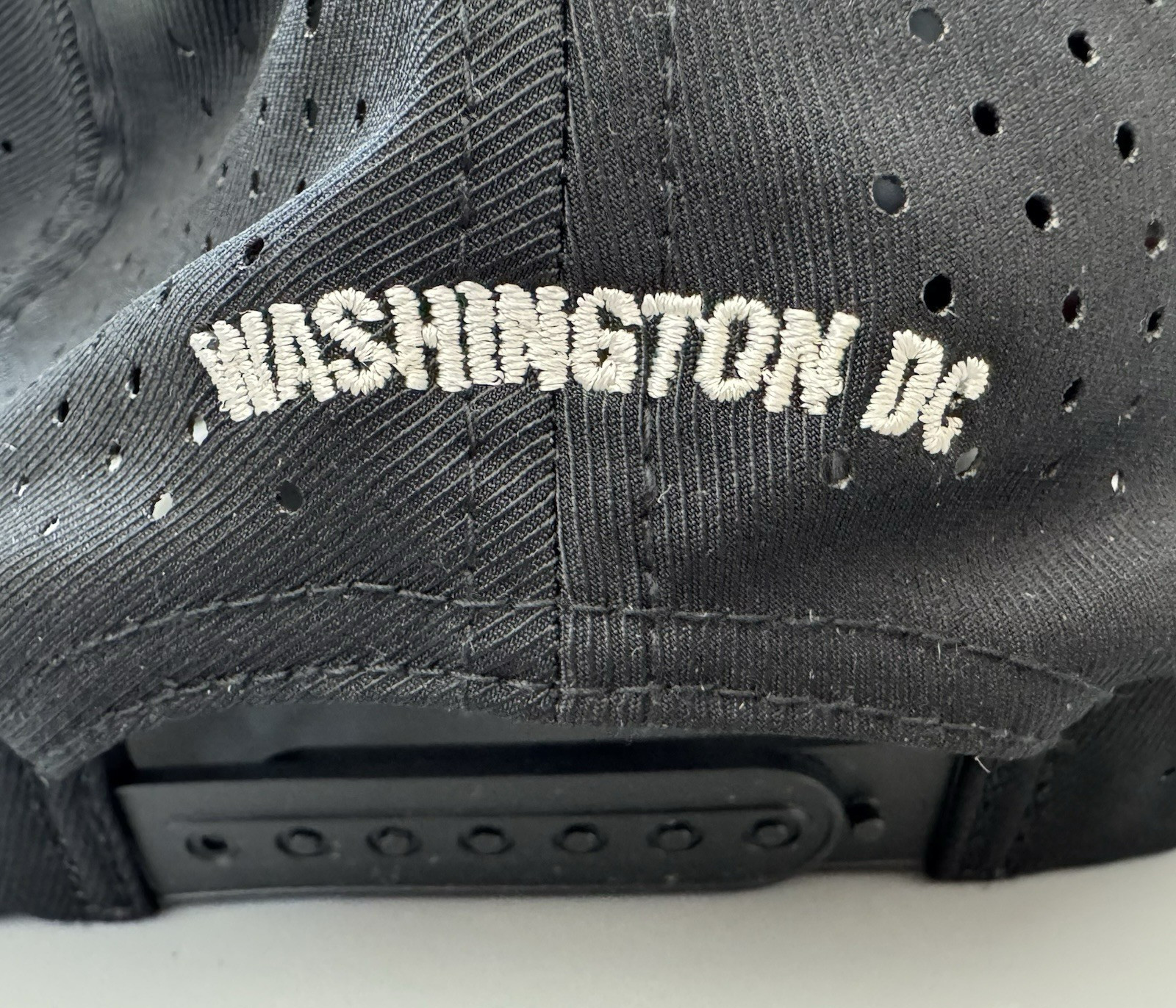 CA 110 FlexFit Tech Hat FAST LANE DRIVE Washington DC Black/White Capamerica NEW