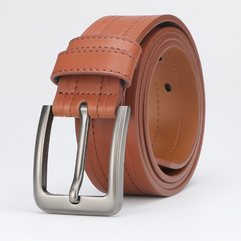 Men’s Belt Full Grain Leather Classic pin-buckle belt for Men