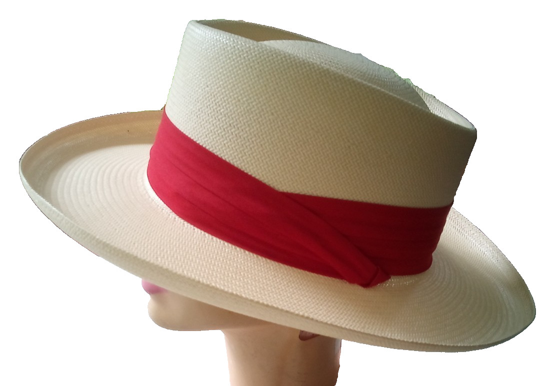 Dobbs Fifth Avenue XL Kingston Natural Shantung Straw Hat~Gambler Shape~Panama