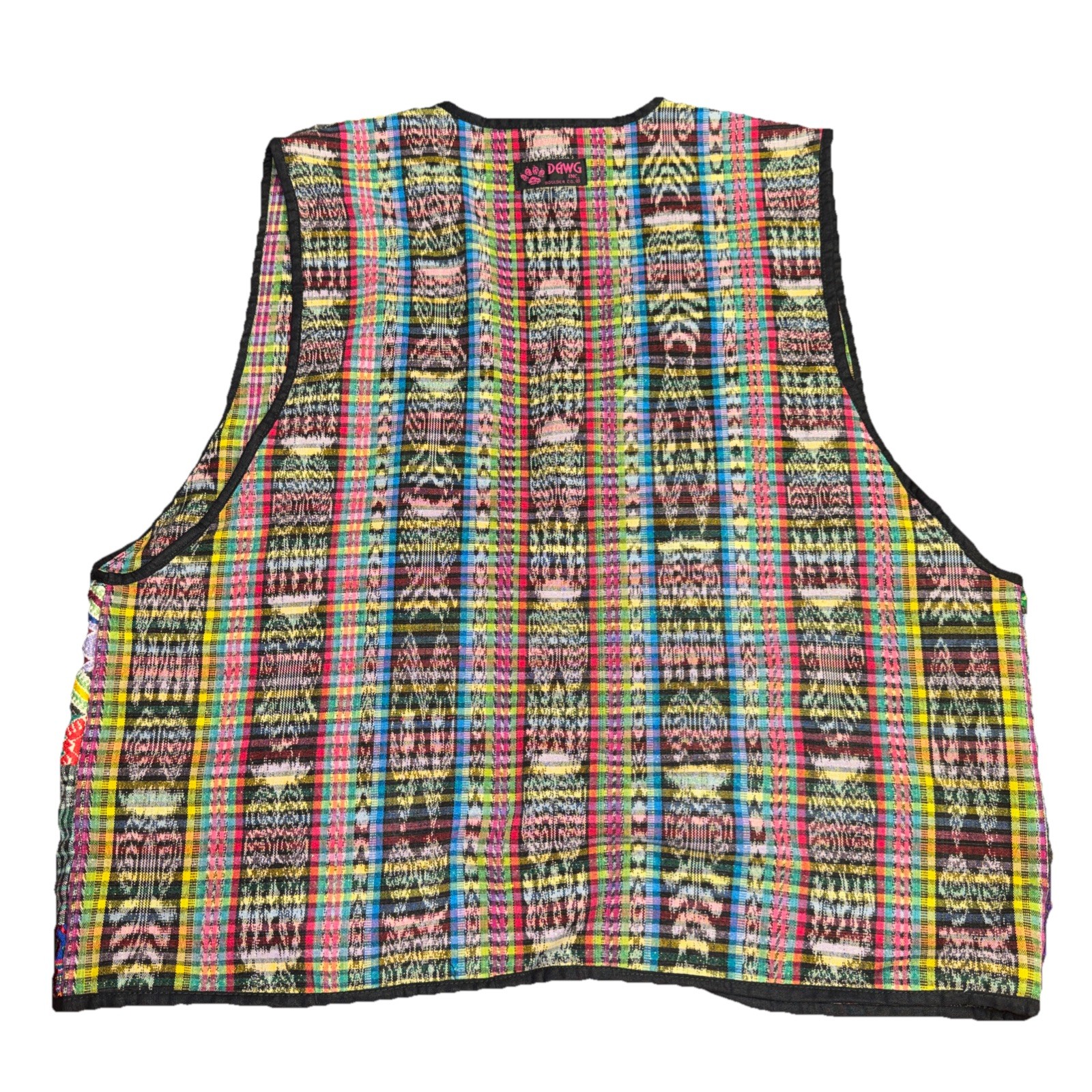 Handmade Embroidered Huipil PatchWork Vest 100% Cotton Art To Wear Boho Flawed