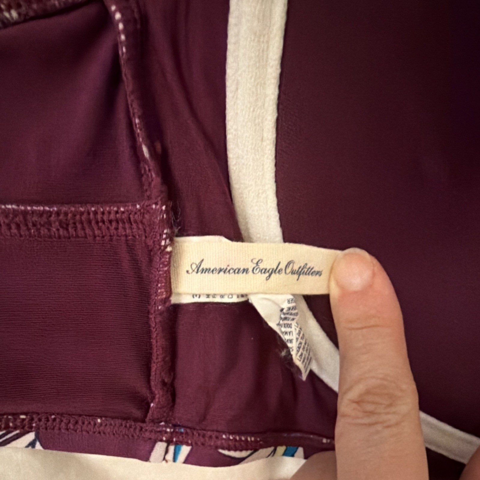 American Eagle Outfitters Padded Floral Bikini Set Purple 36C Top Large Bottom