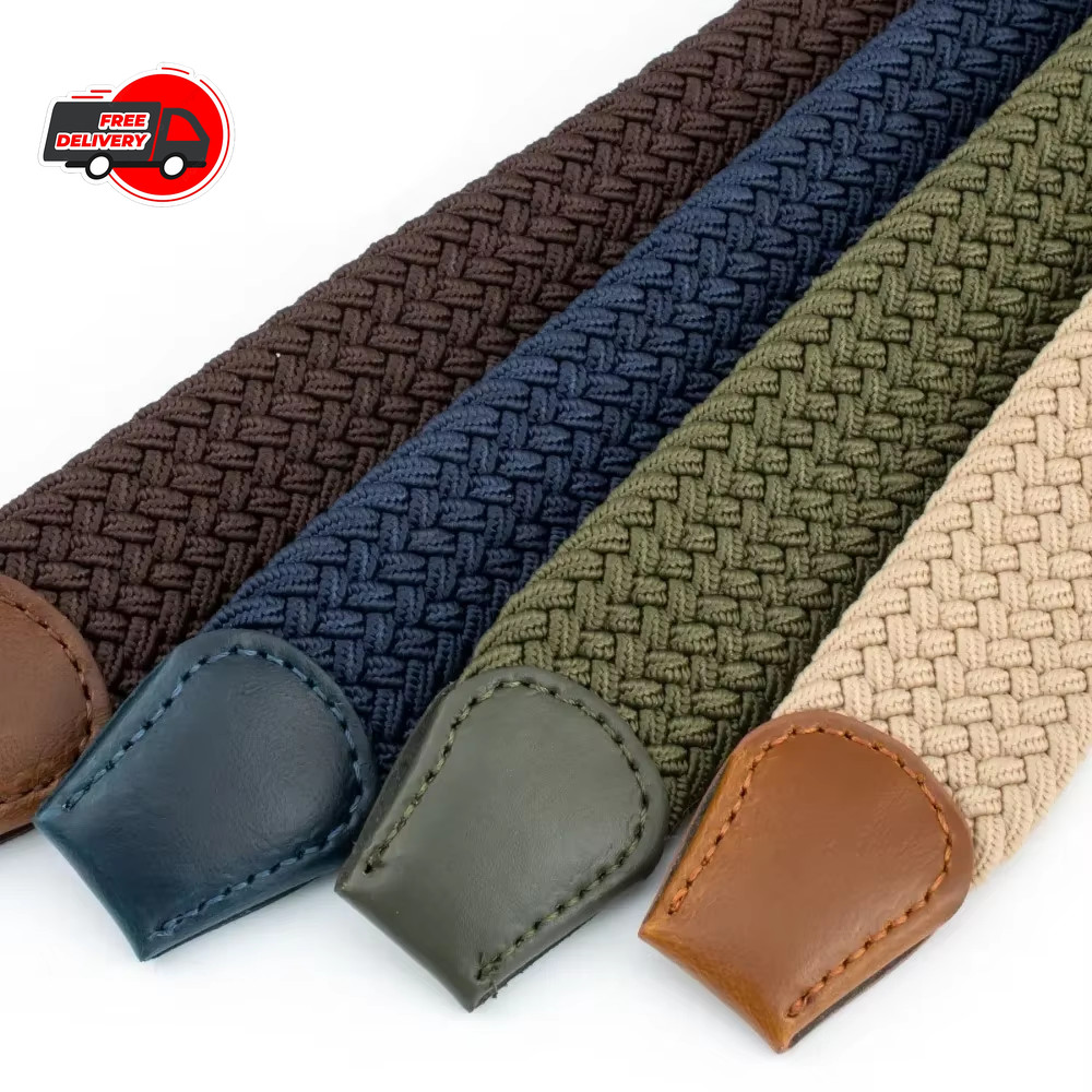 Elastic Fabric Braided Belt,Enduring Stretch Woven Belt for Unisex Men/Women