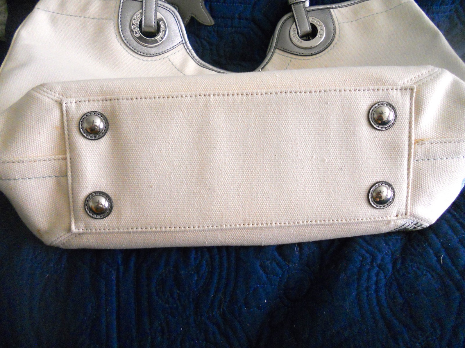 Vintage Coach Starfish Beach Tote Purse Canvas Excellent Condition