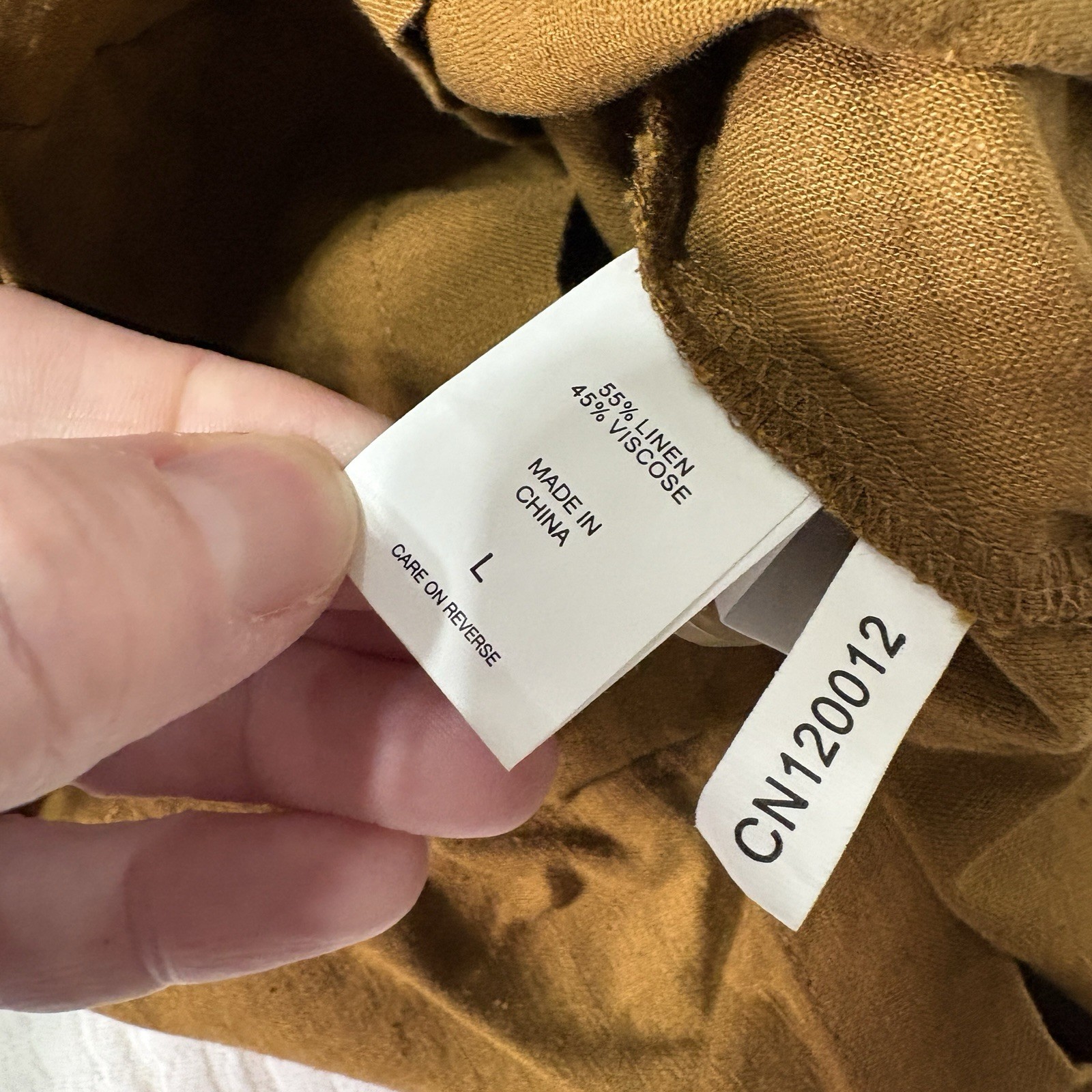 NEW Happy X Nature Linen Blend Romper Large Brown Boho Earthy Cottage Lagenlook