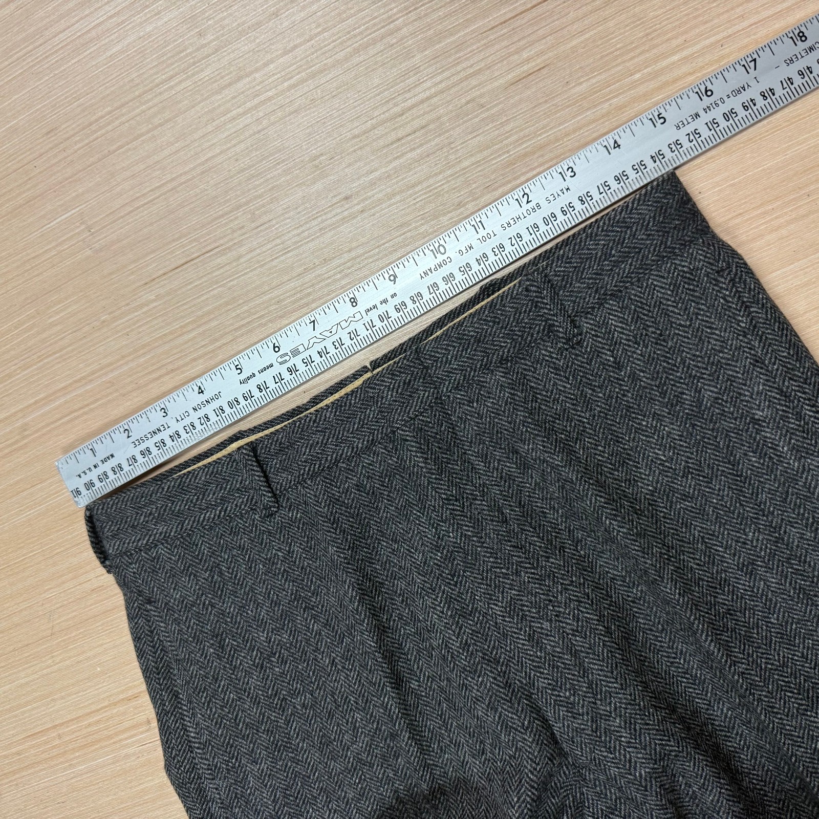 Vintage 60s 50s Tweed Wool Pants Slacks Conmar Zip Herringbone 29×28 mens atomic