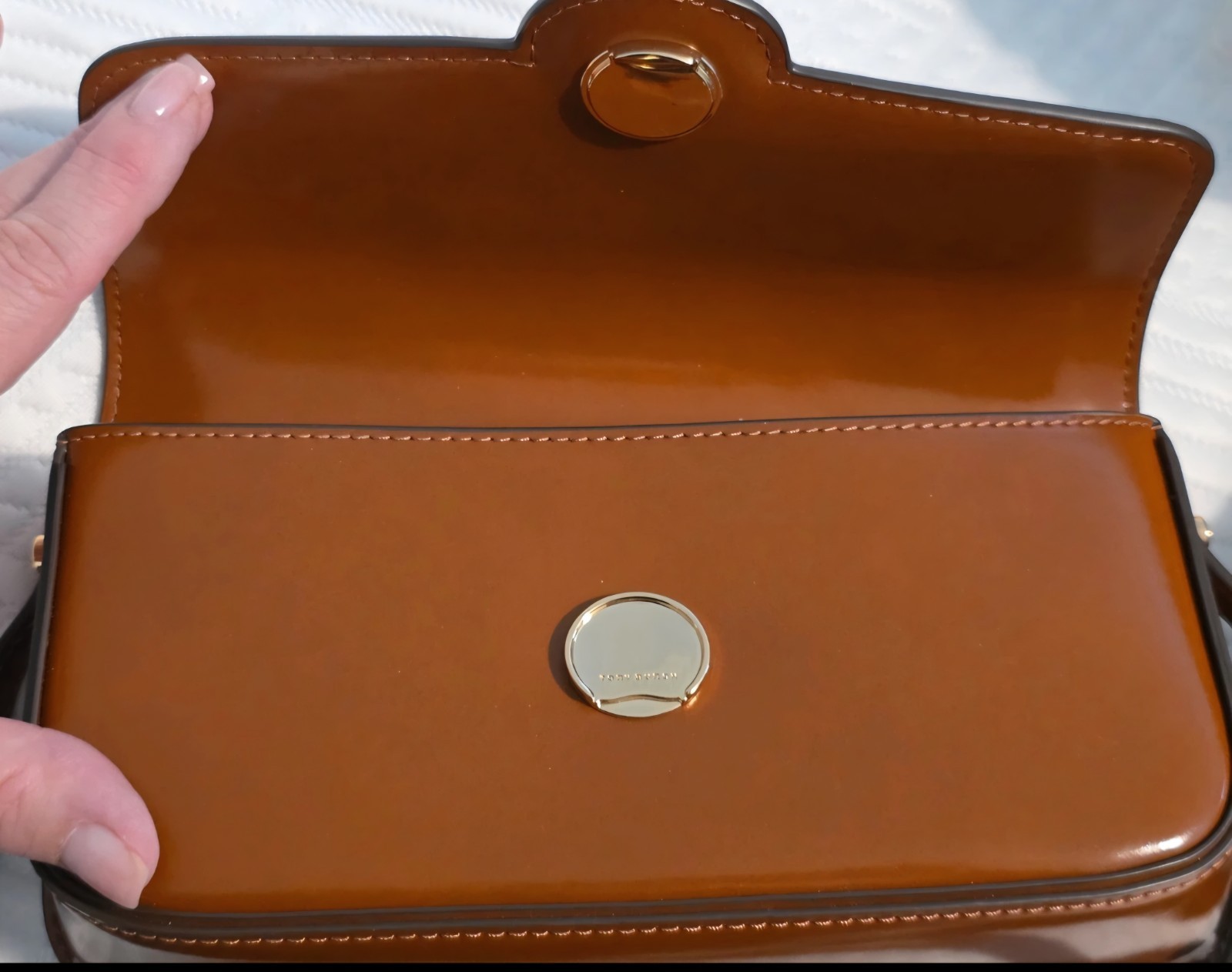 Tory Burch Robinson Spazzolato Convertible Shoulder Bag