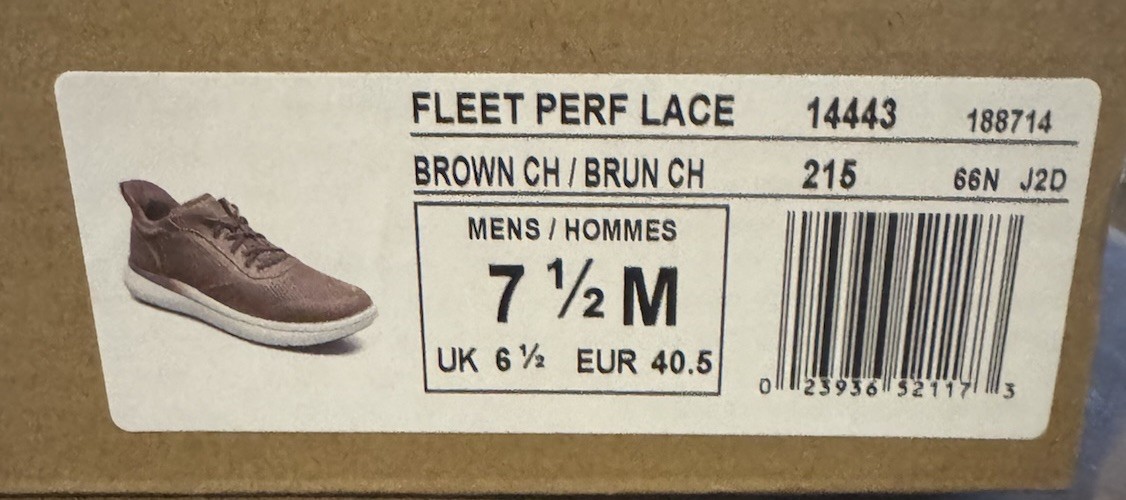 Florsheim Fleet Perf Lace Elastic Slip-On Hybrid Sneakers Brown Men’s 7.5