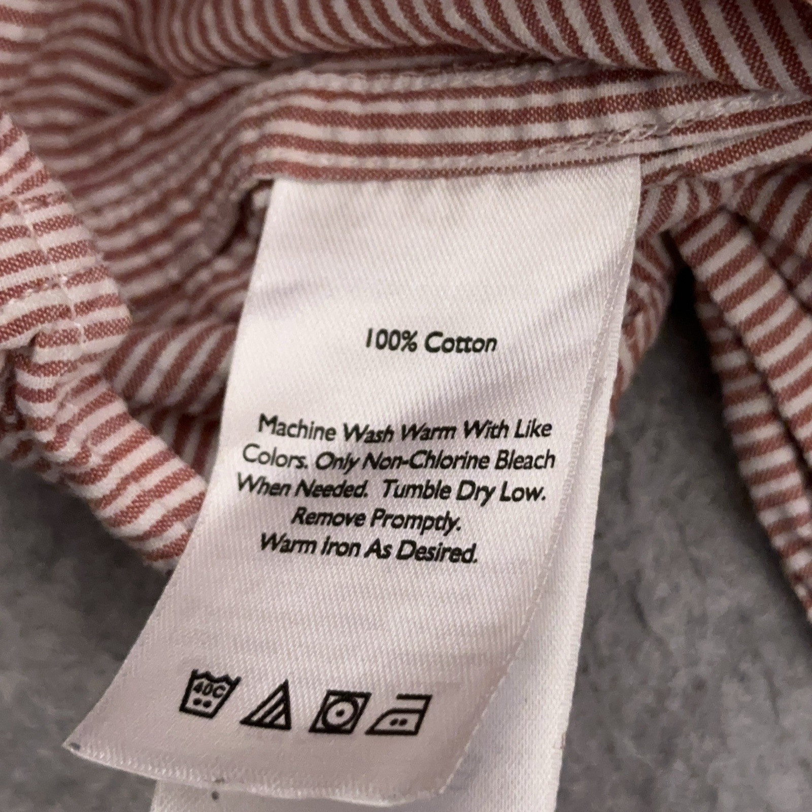 Eddie Bauer Seersucker Button Shirt Men’s XL Classic Fit Pinstripe 100% Cotton
