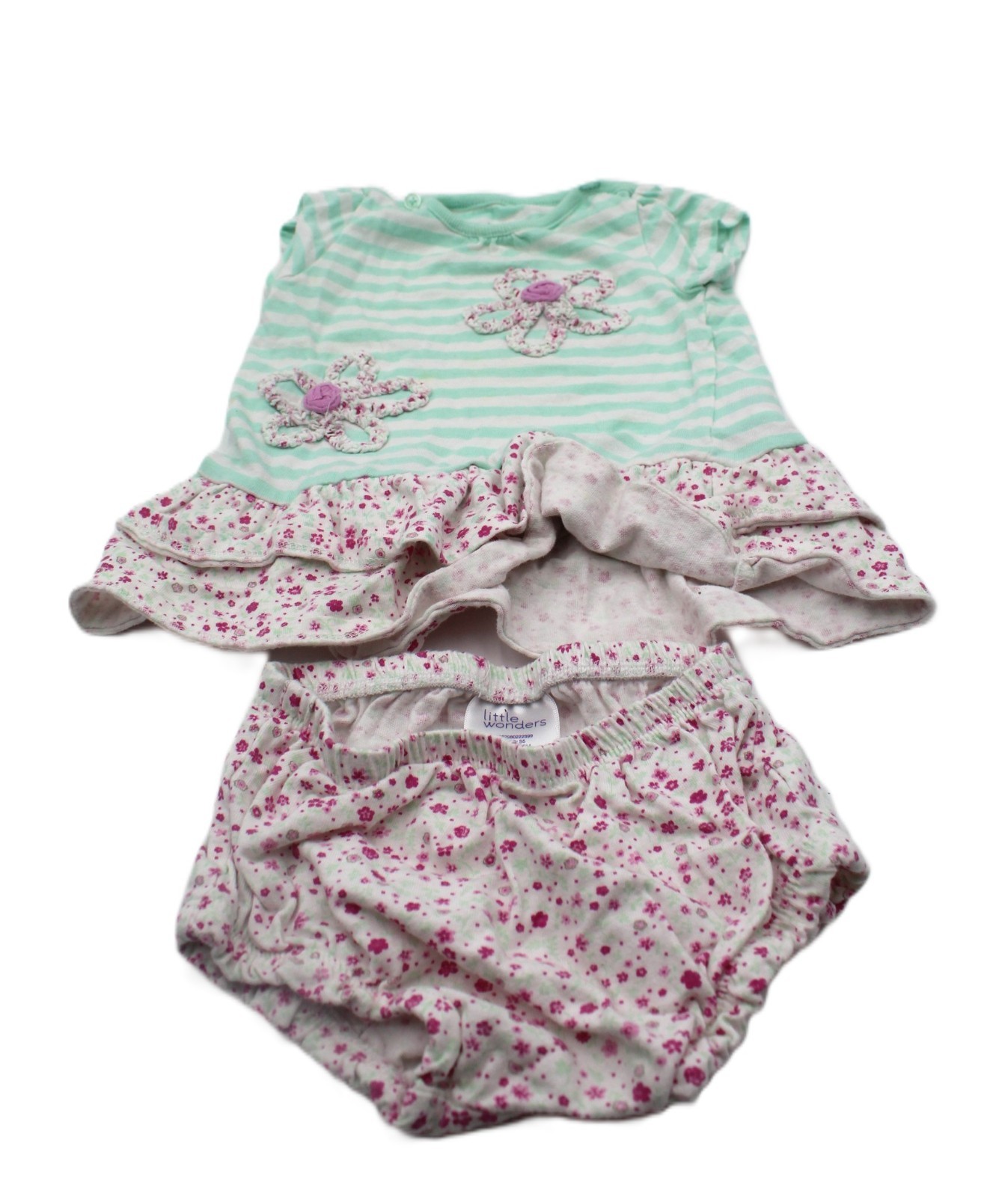 Little Wonders Baby Girl’s 2 Piece Set Striped Dress With Bloomers 6-9 Months