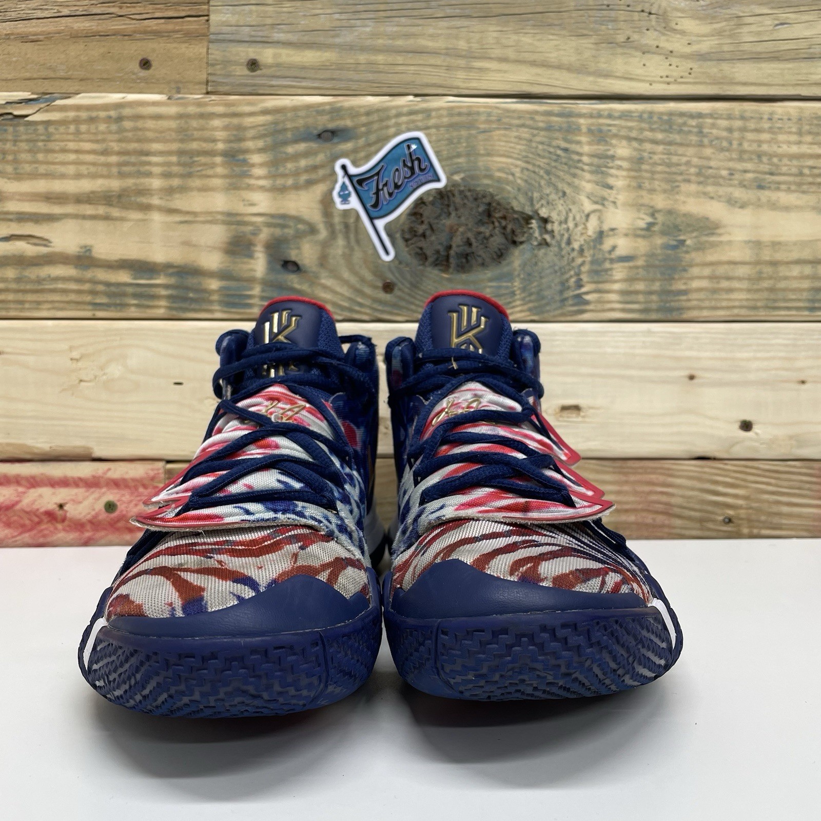 Nike Kybrid S2 “What The” USA Basketball Shoes Men’s Sz 8.5 Tie Dye Gold No Tag