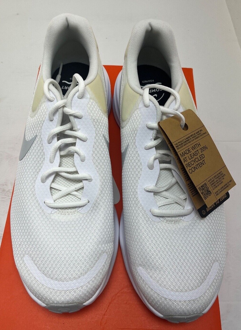 NIKE Mens Revolution 7 Running Shoe FB2207-100 White / White NWD FREE Shipping