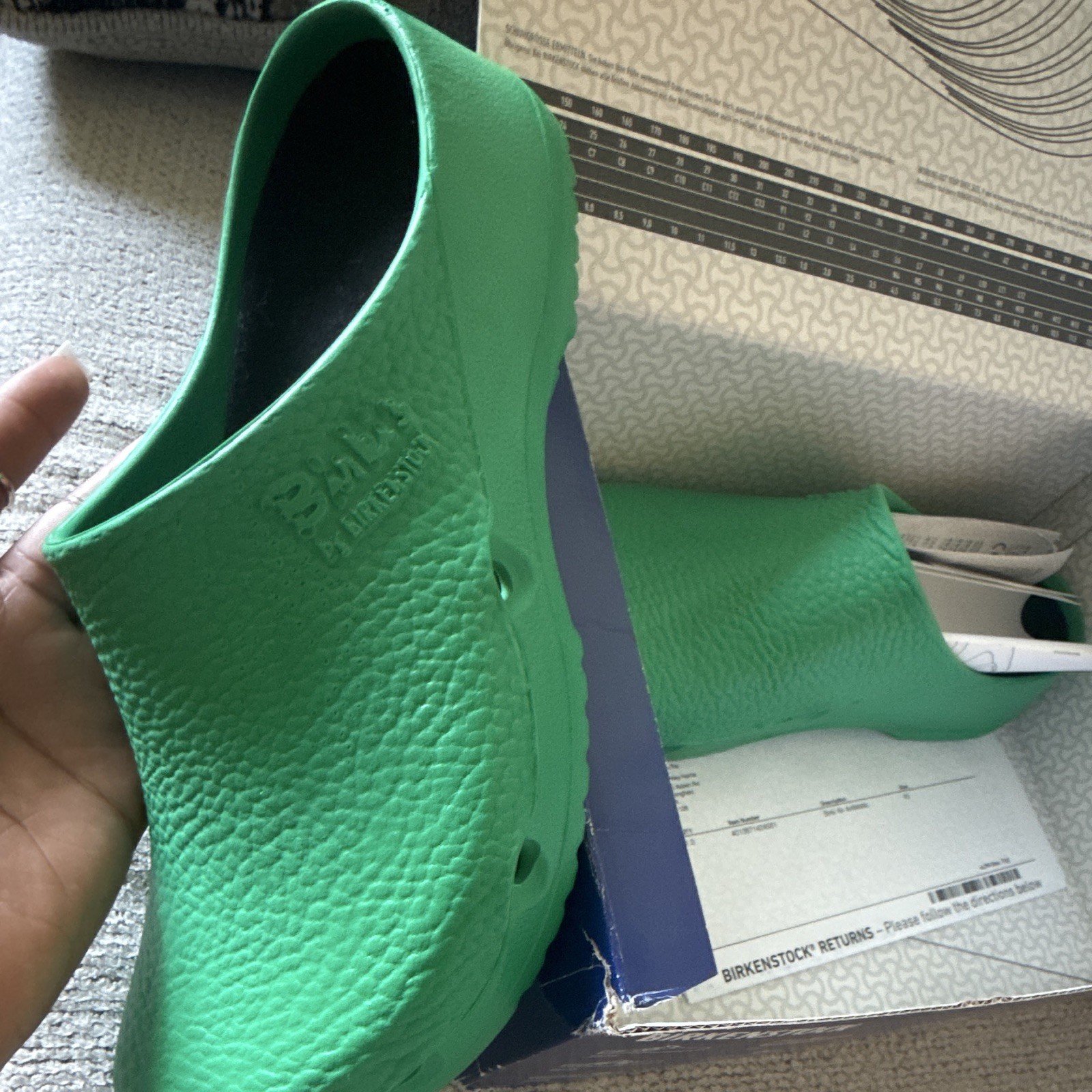 Birkenstock Birki Air Green Antistatic Slip-On Clogs Men’s US 10 EU 43