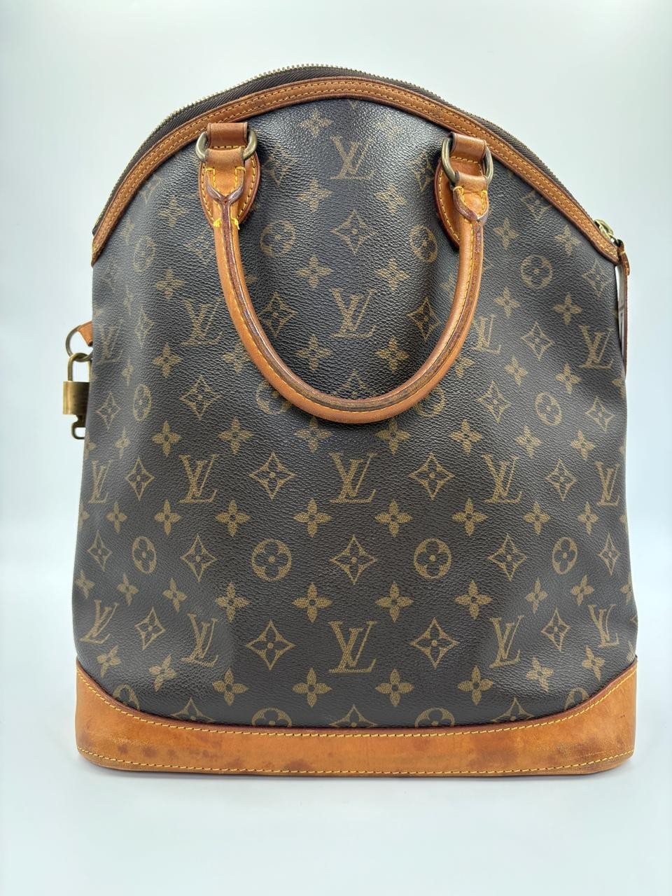 Louis Vuitton Lockit Vertical Monogram Canvas Satchel Bag FL0046 Dust Bag