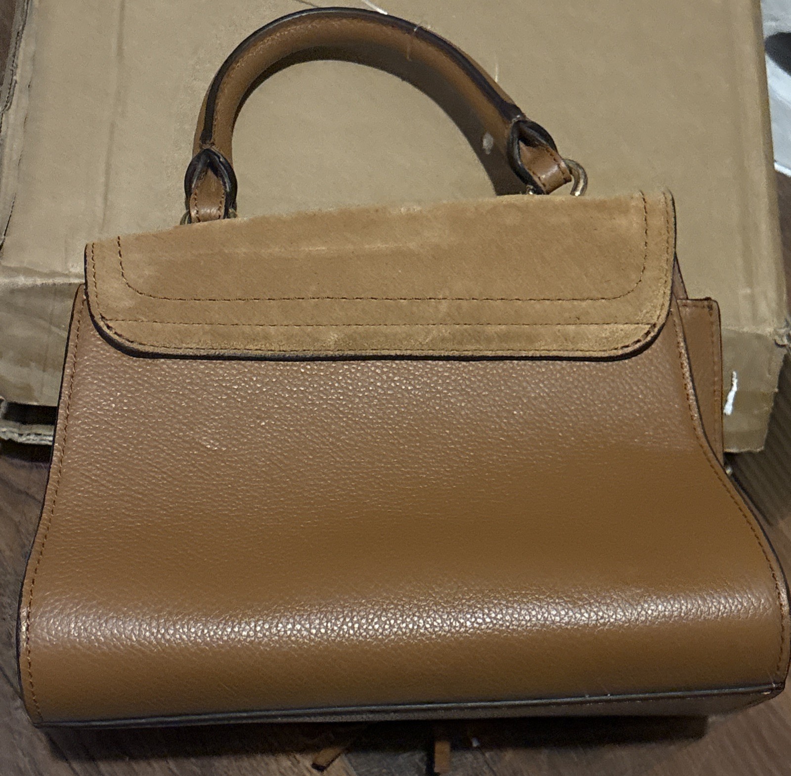 See By CHLOE Joan Mini Crossbody Leather Suede Bag Brown New With Defects