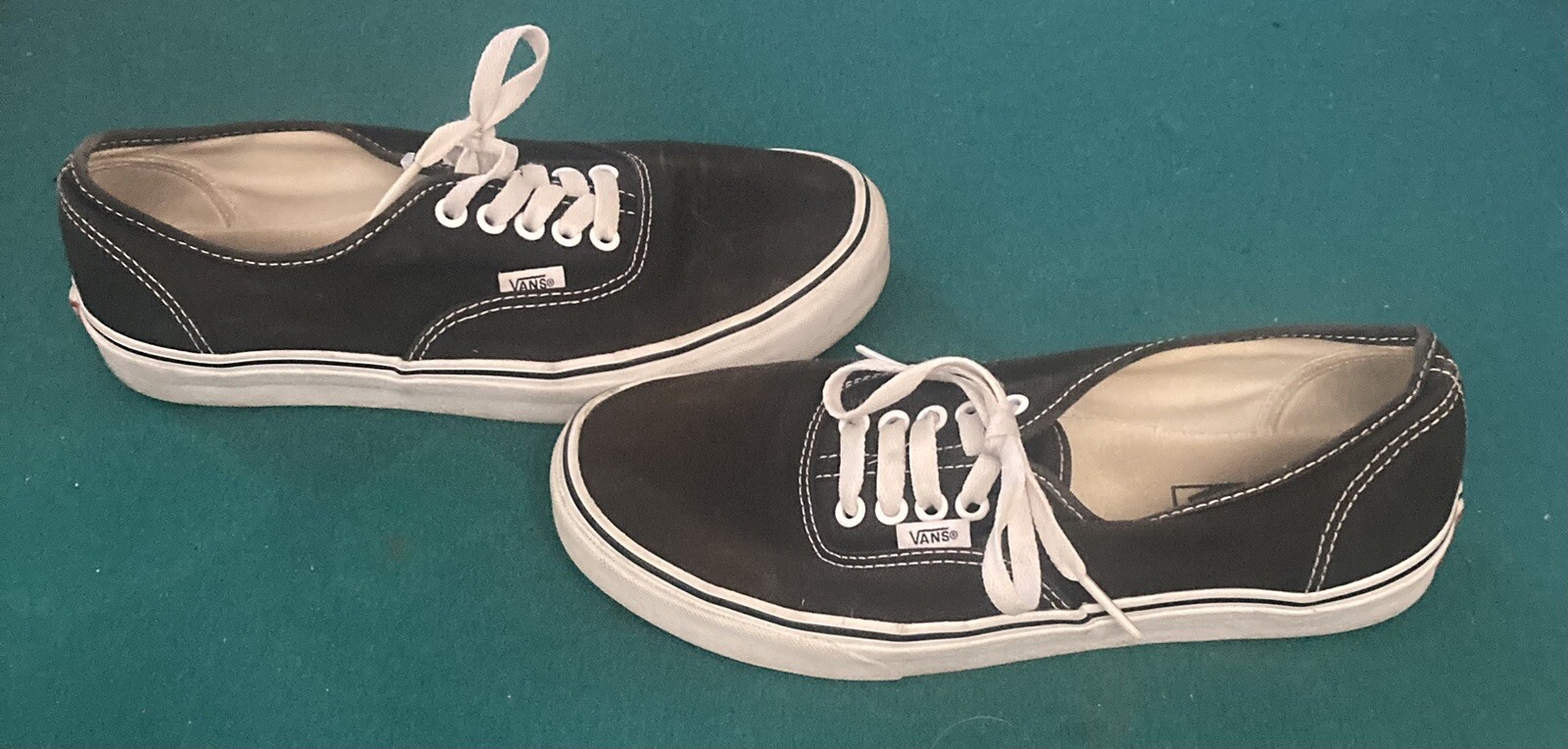 Vans Lace Up Shoes Size 8.5 Men 10 Women Color Black Still in Great Condition!