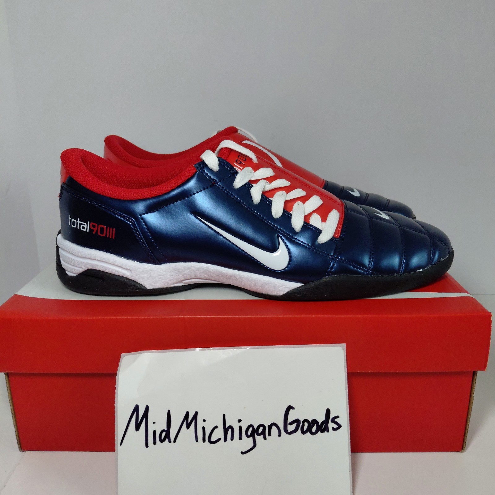 Nike Total 90 3 SP USA II7631 400 Indoor Soccer Athletic Shoes Mens Size 12