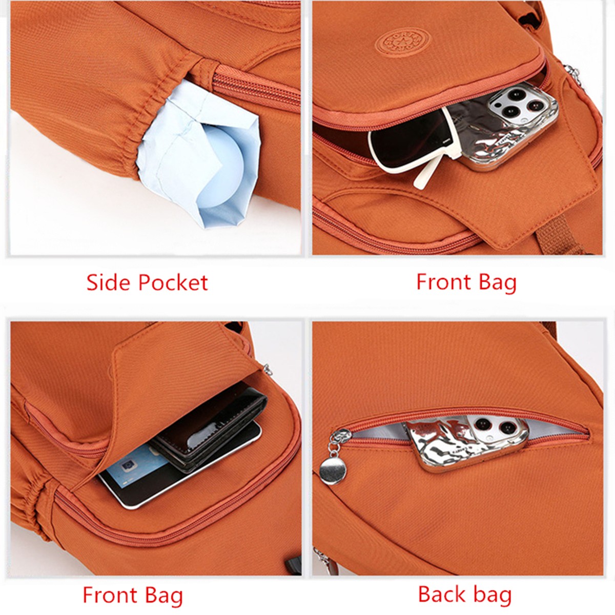 Oxford Cloth Fabric Multi Functional Fashionable Chest Bag Shoulder Bag