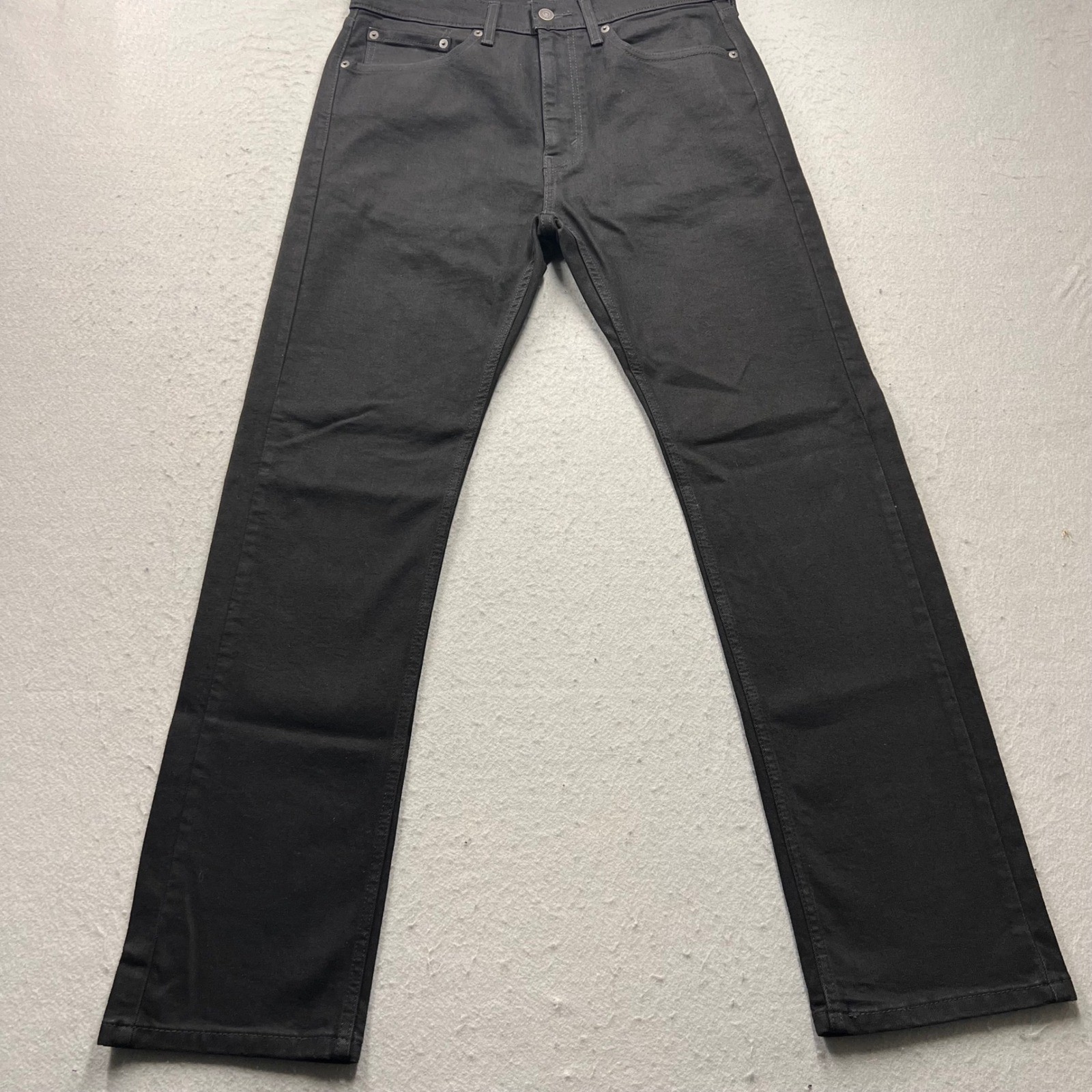 Levis 506 Straight Leg Jeans Mens W32 L32 Black Dark Gray Stretch A7700-0005