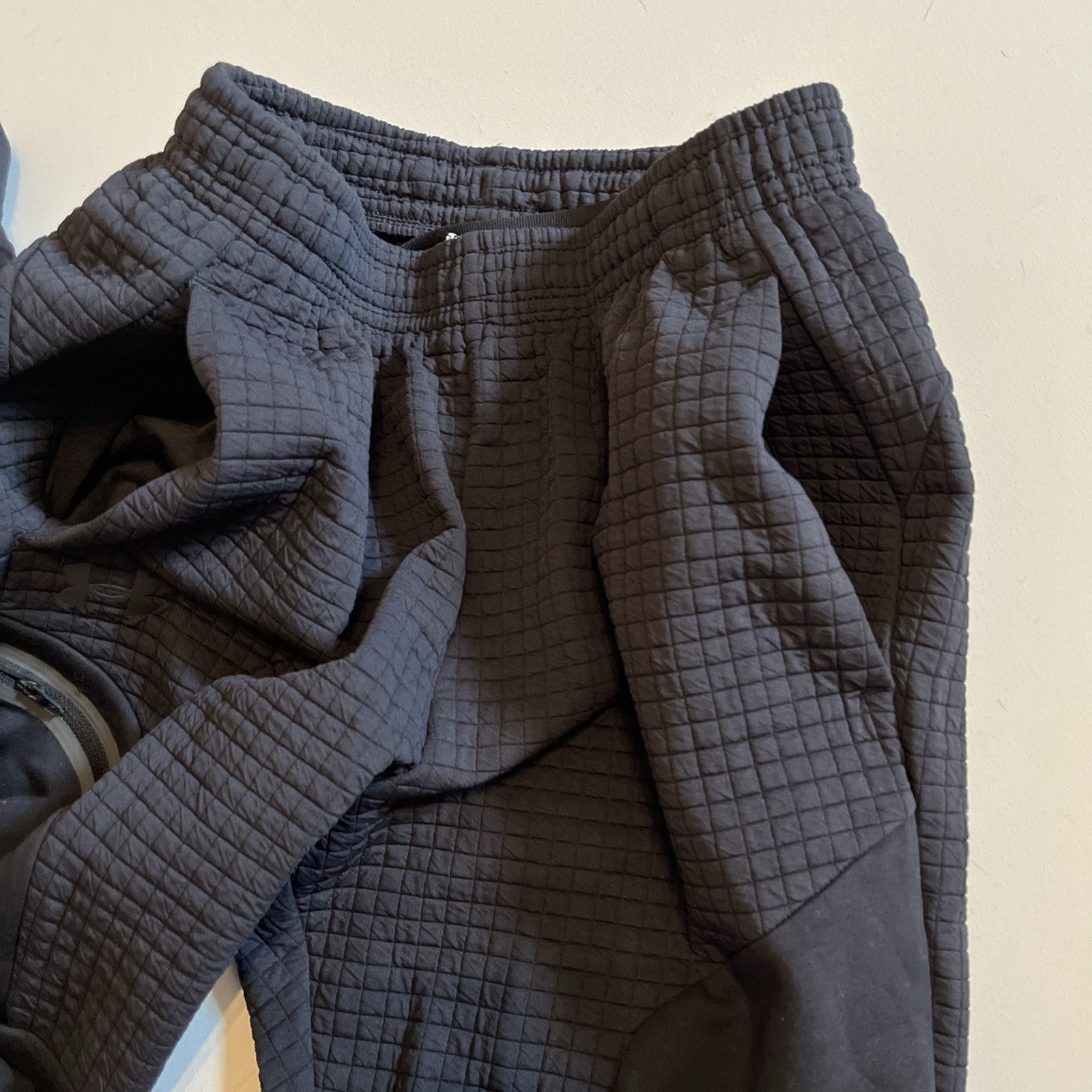 Under Armour Unstoppable Fleece Grid UA Joggers Mens S Black utility pocket $110
