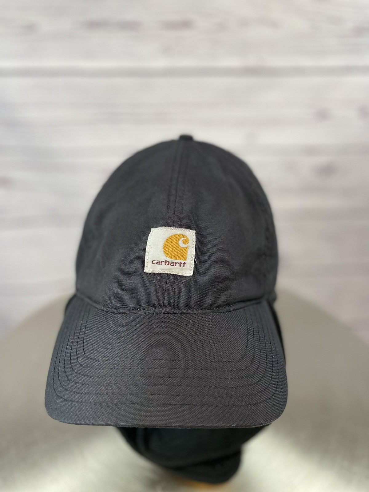 Carhartt Insulated Five Panel Ear Flap Trapper Hat Black L/XL Winter Cap