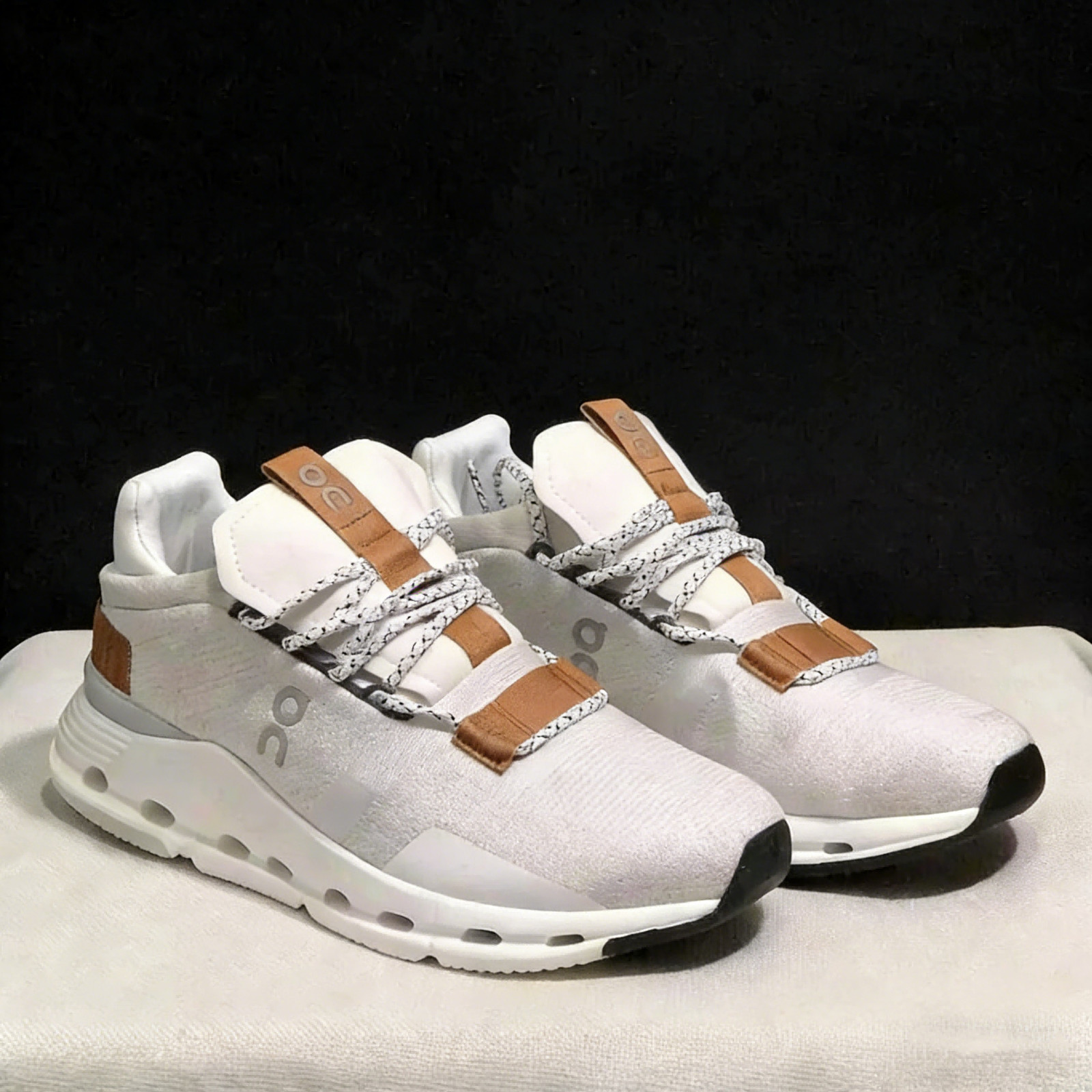 White & Pearl Cloudnova Lightweight Sneakers Unisex Men Women Brand