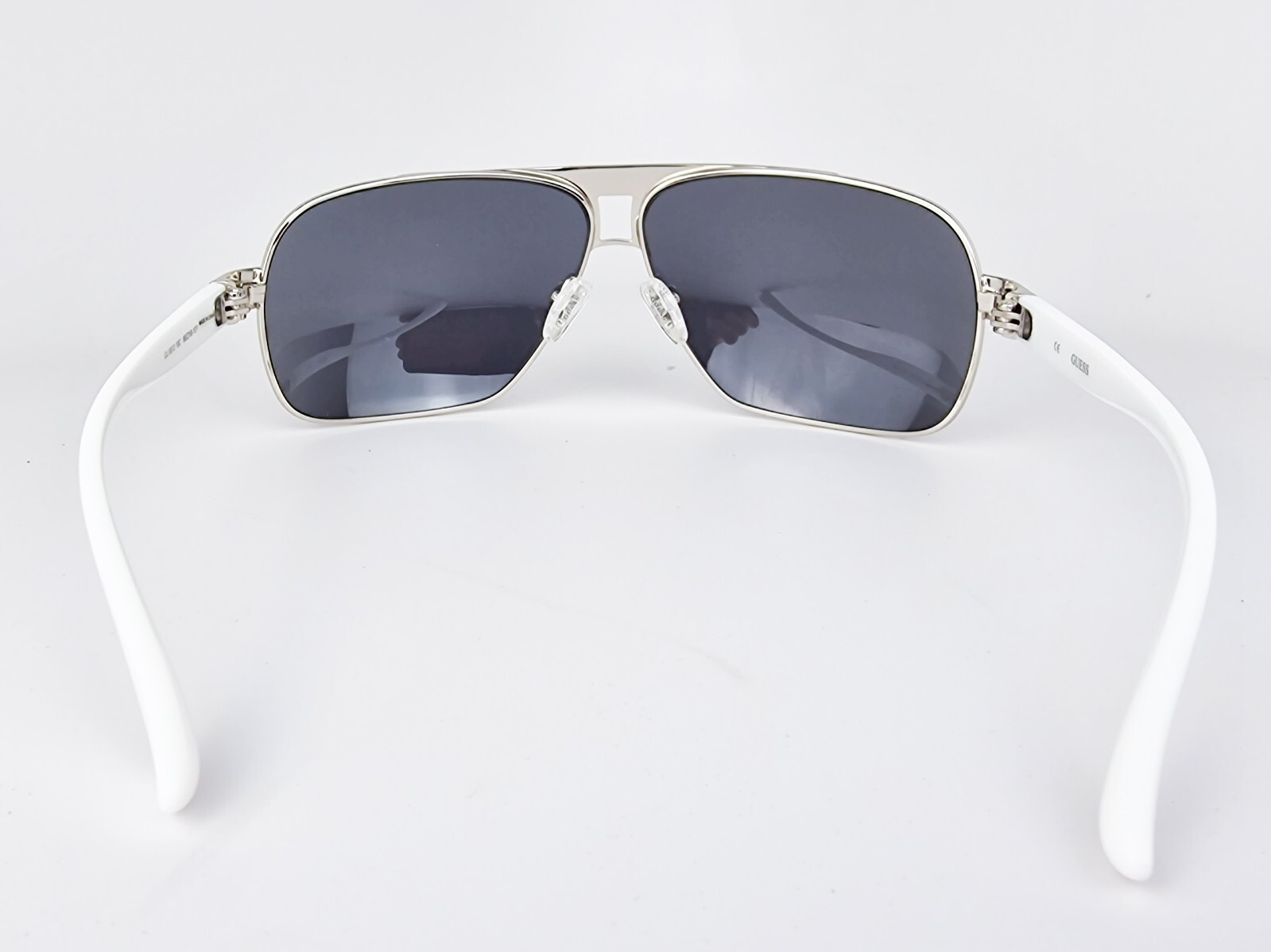Guess Aviator Sunglasses GU6512-10C-66 Nickeltin Smoke Mirror Lens NEW Authentic