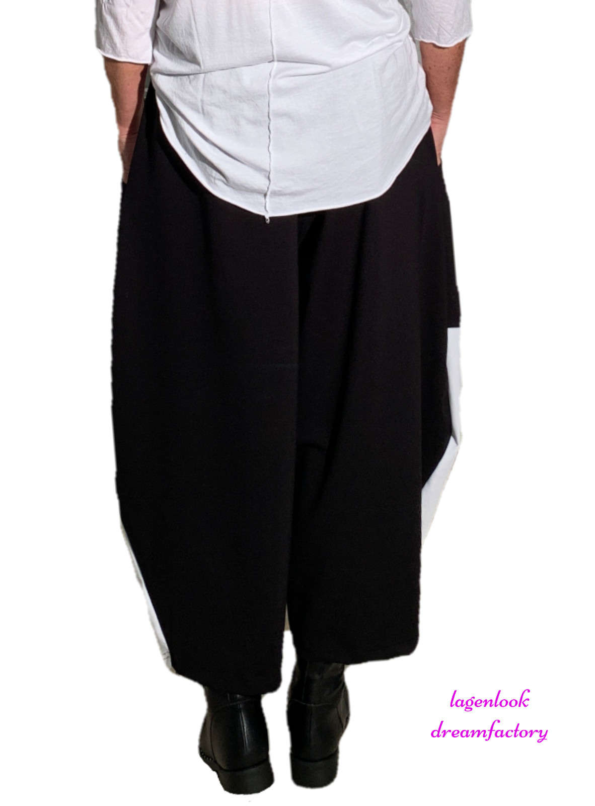 MYO Lagenlook Oversized Corner Balloon Trousers Jersey & Taffeta 44 46 48 50 52 54 56 56