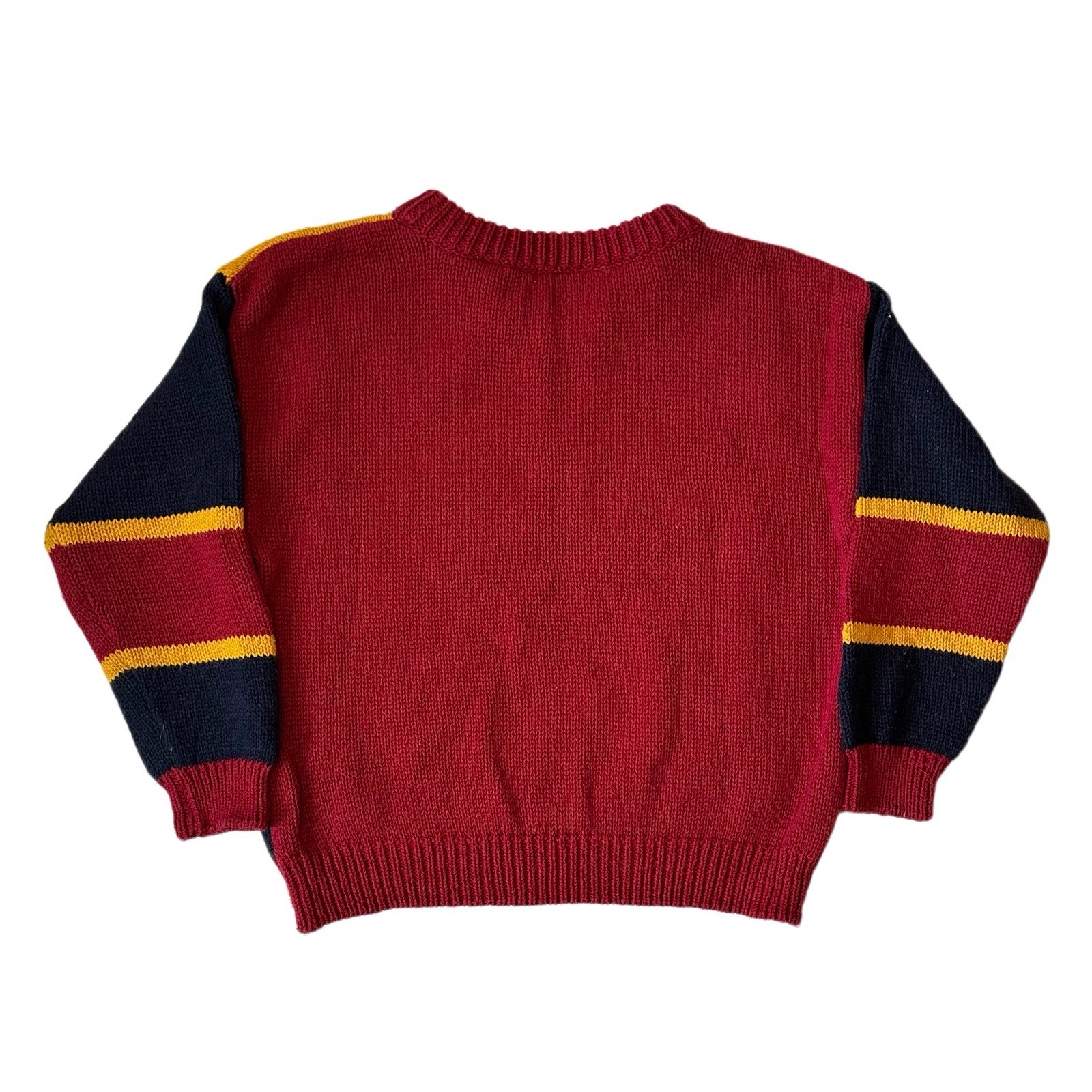 Vintage 90s The Eagle’s Eye Sport Varsity School Knit Sweater Kids L 6-7 Boys