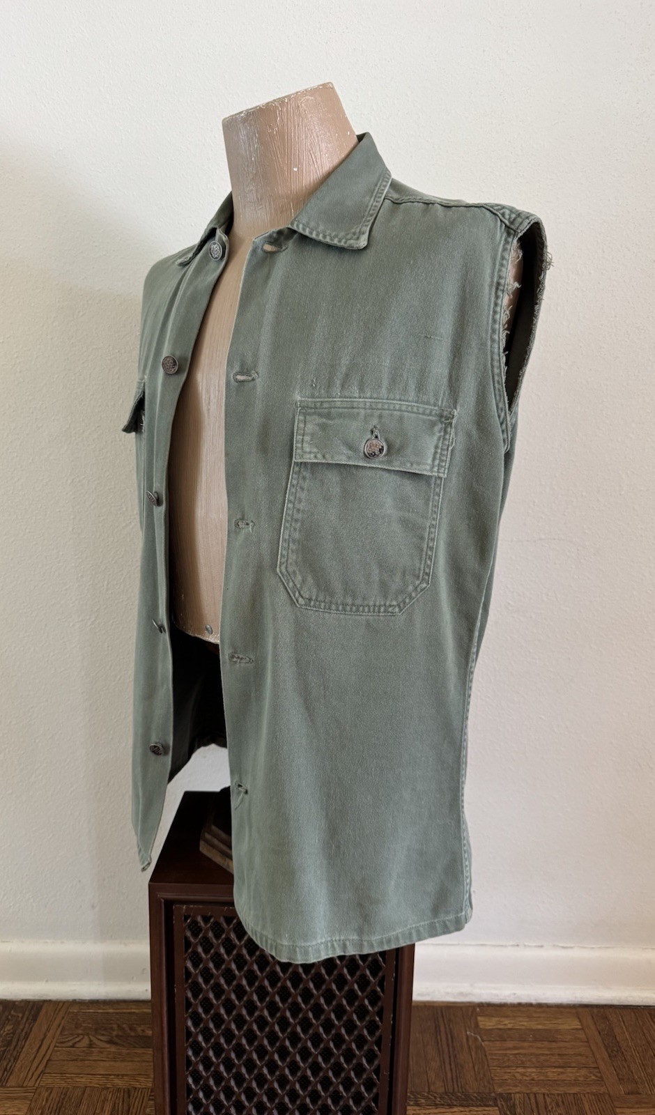 1950s Vtg Korean War US Army 13 Star Utility Shirt Military Punk Rock Skate 50s