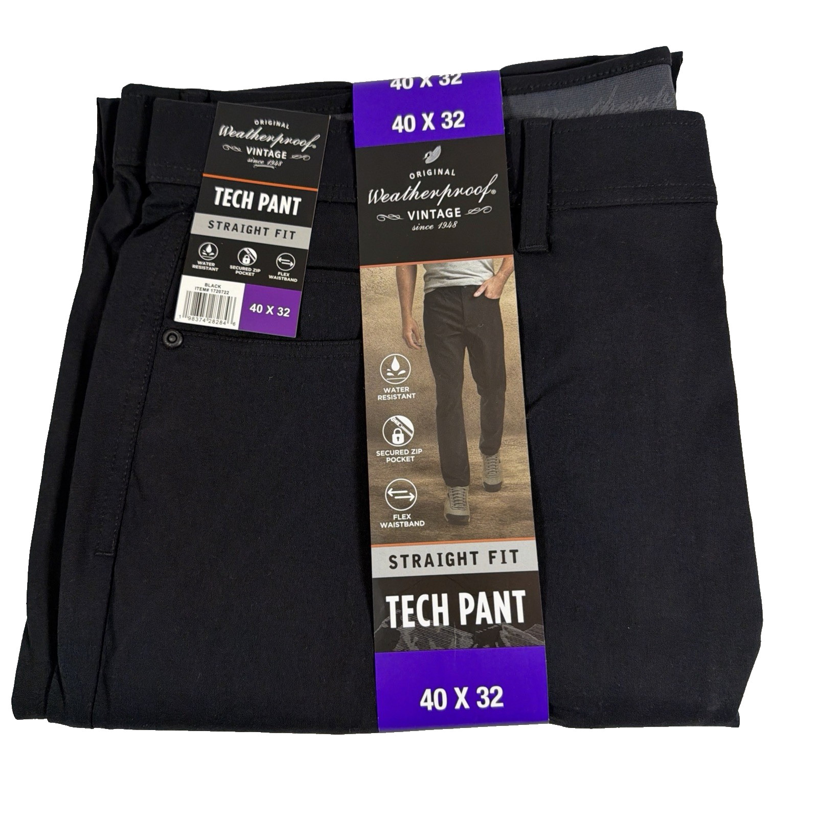 Weatherproof Vintage Men’s Tech Pant Stretch Water Resistant 5-Pocket NWT