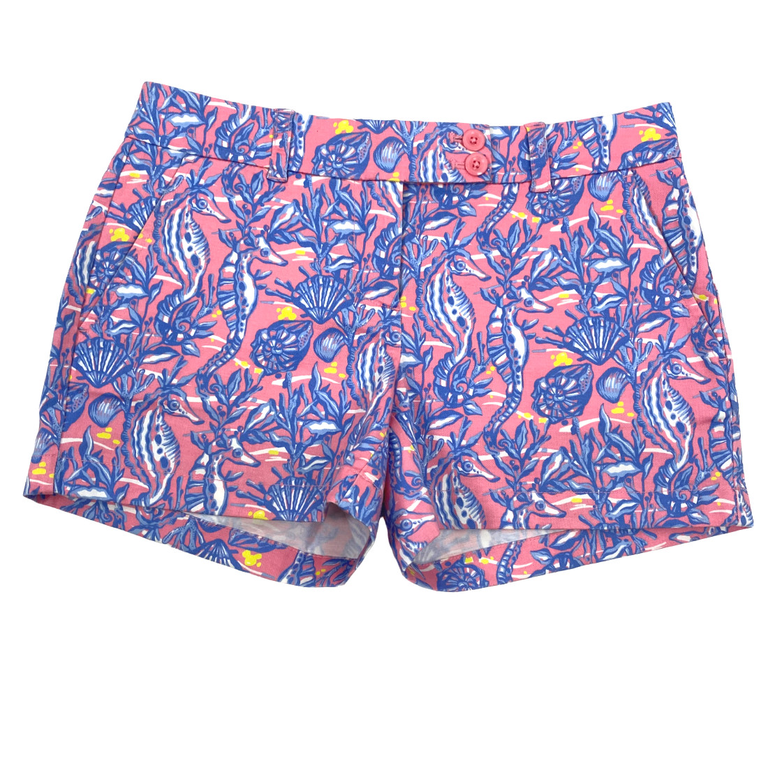 Vineyard Vines Shorts Size 2 Seahorse Clams Shells Preppy Colorful SS-758