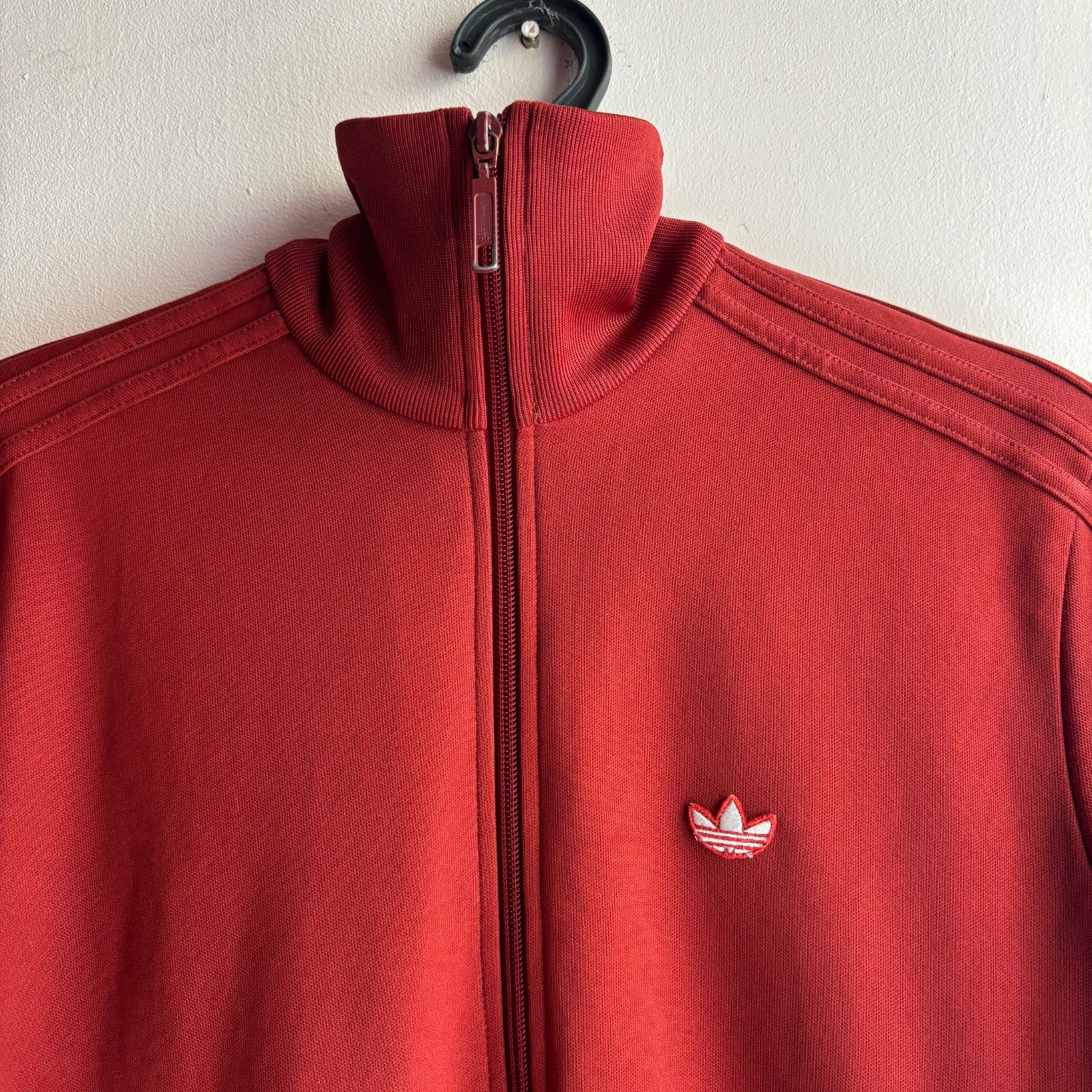 Y2K 2002 Adidas Originals Track Jacket Burgundy Red Trefoil Flag Tag Size S