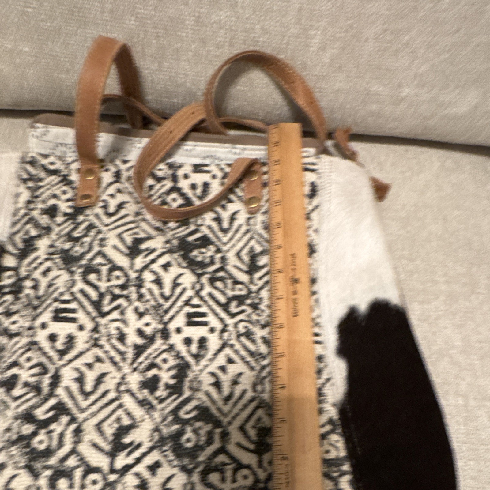 Myra Bag Scotch Rug Tote Western Geometric Zip Lined Pockets Bag Charm Women