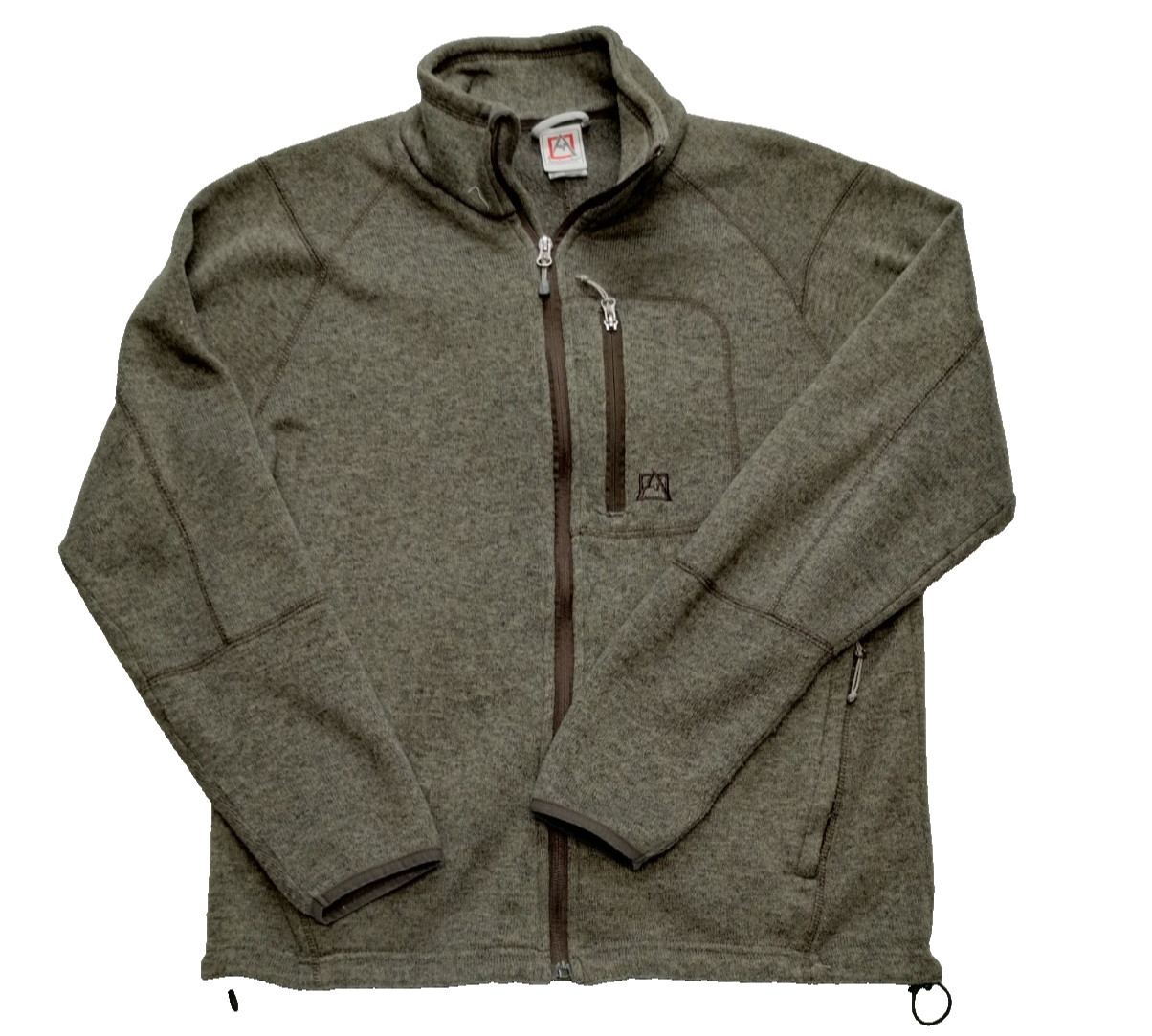 Avalanche Fullzip Jacket Mens Large Green Casual Outdoor Hike Warm