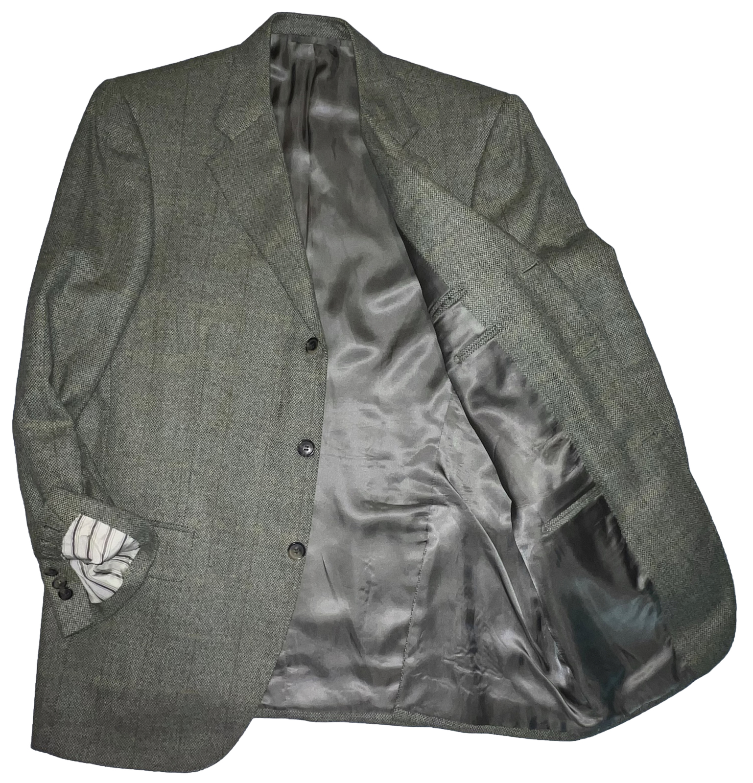 DORIANI Pure Cashmere 3/2 Roll Windowpane Sport Coat Jacket Working Cuffs 42R