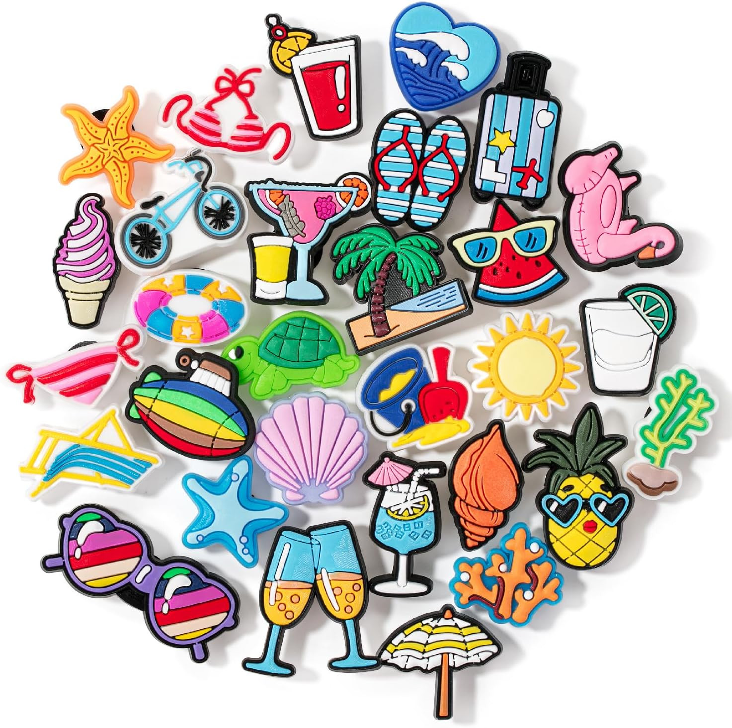 – Different Charms, 30, 50, 60 Pcs, PVC Random Decoration Charms for Decoration