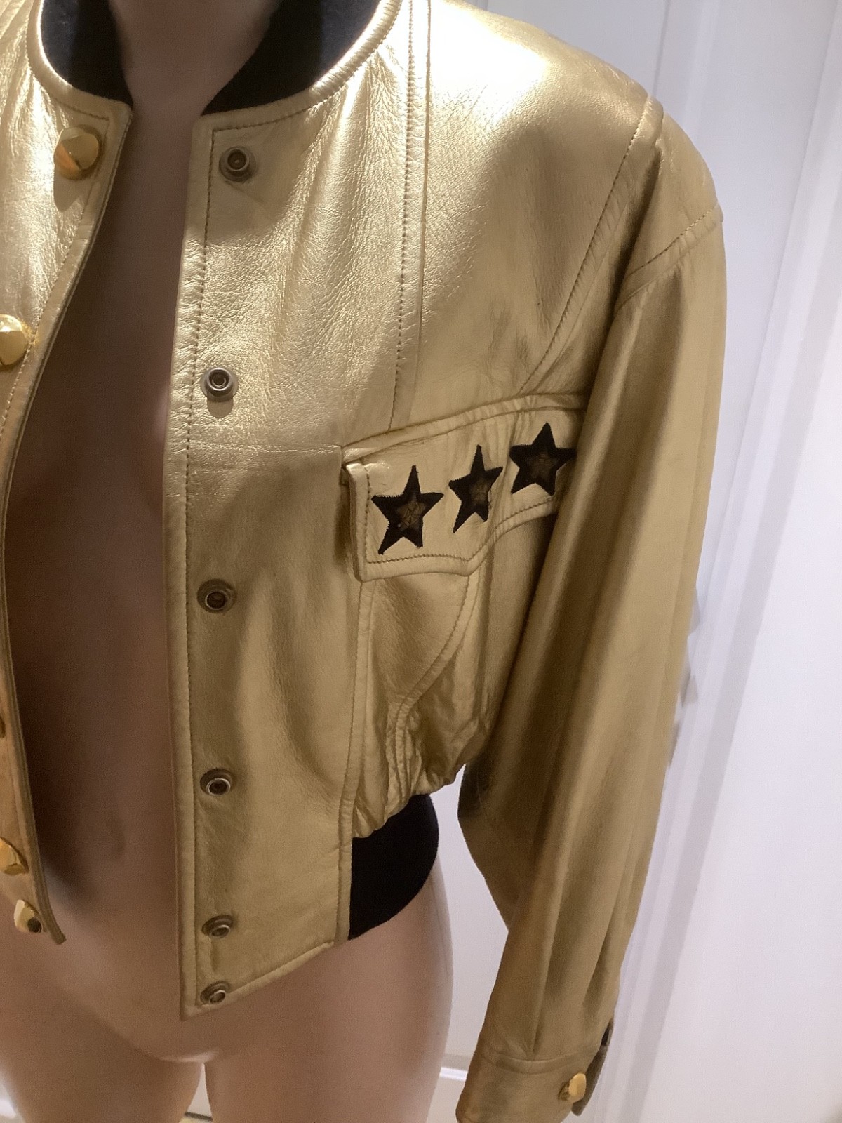 Escada Leather Bomber jacket High End VINTAGE size 36 – UK 8-10
