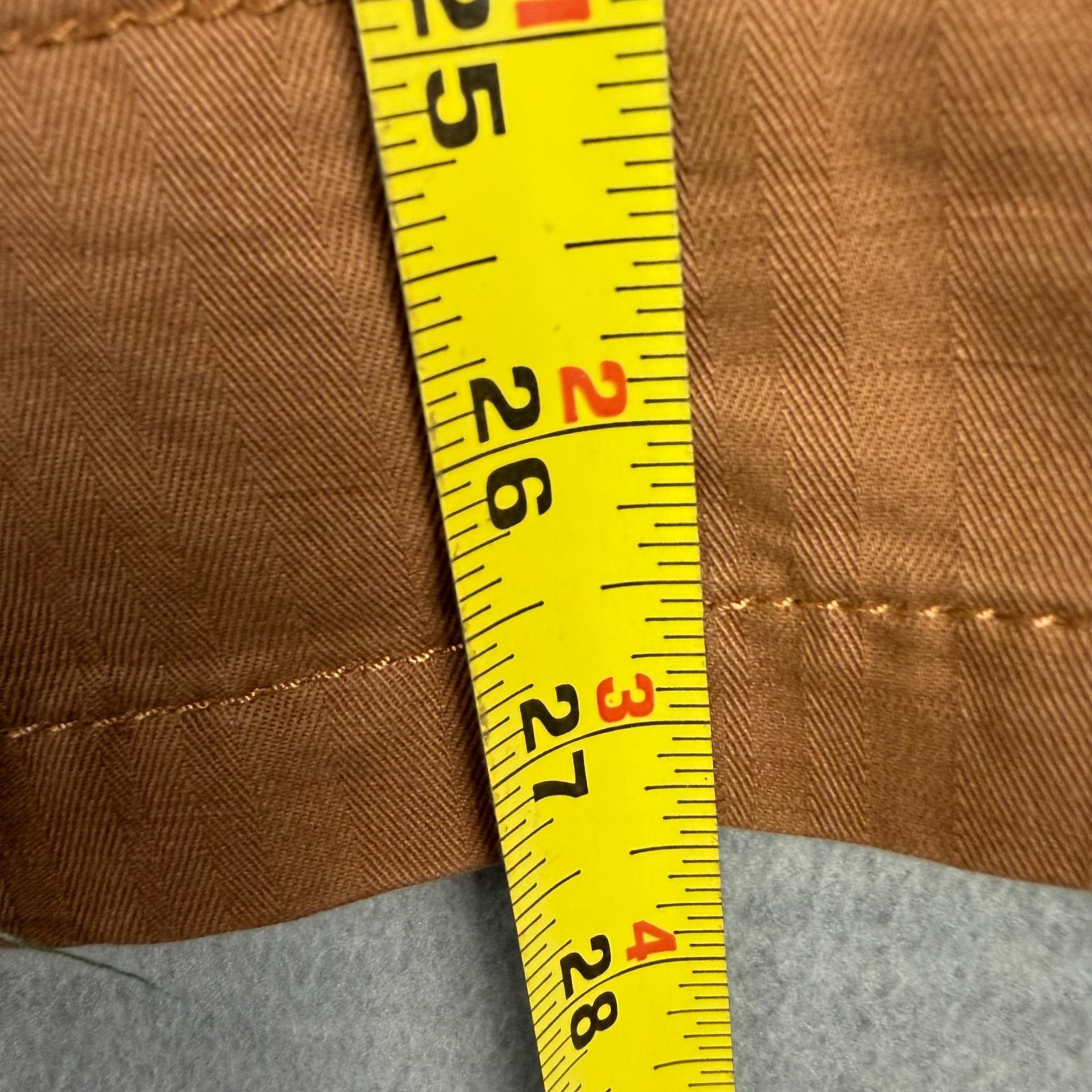 Talbots L Herringbone Twill Safari Utility Jacket Caramel Brown Field Coat