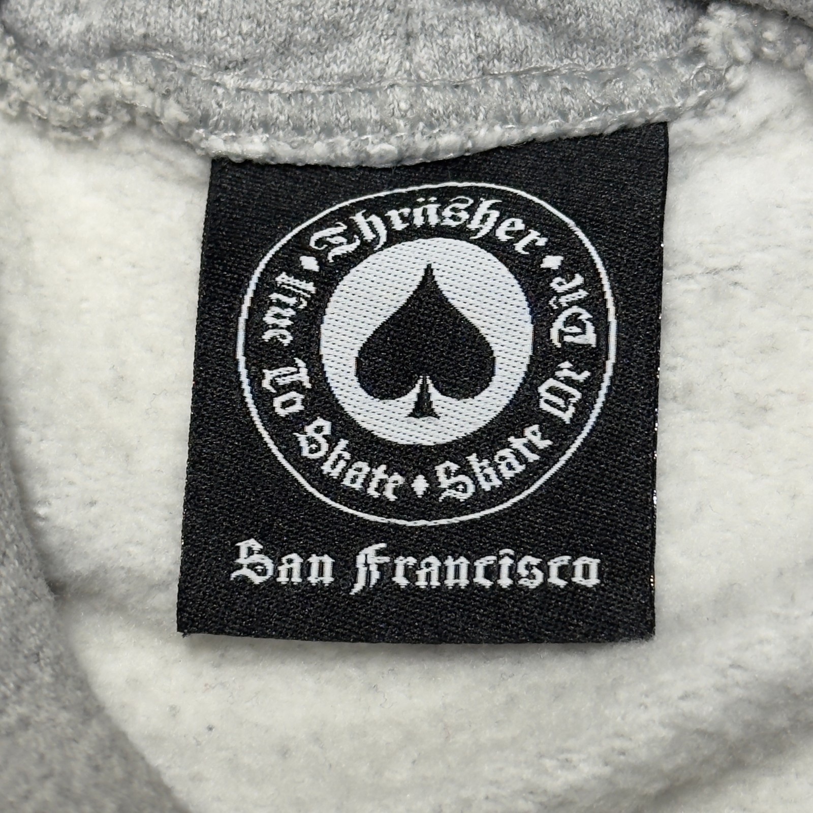 Vintage 00s Thrasher Skateboarding Hoodie Flame Design Gray Flames Men Small